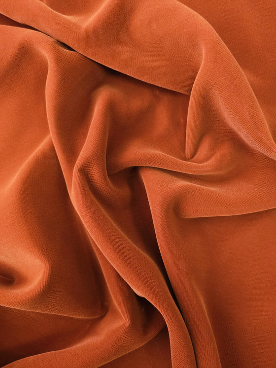 Rust Viscose Velvet