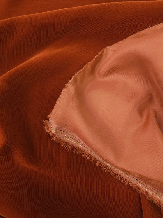Rust Viscose Velvet