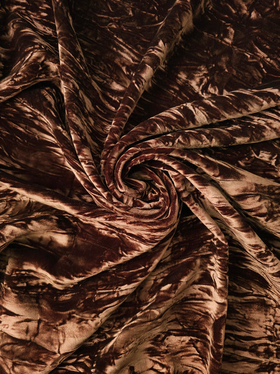 Brown Frosted Viscose Velvet