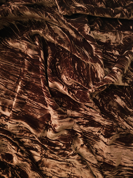 Brown Frosted Viscose Velvet