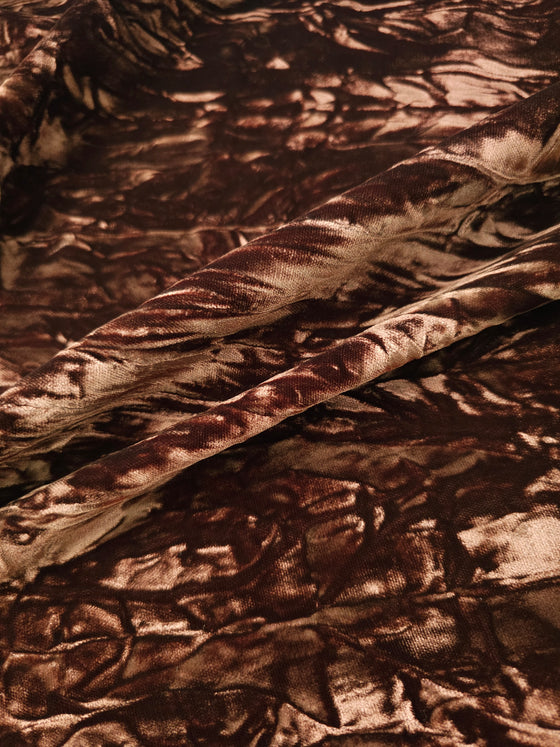 Brown Frosted Viscose Velvet