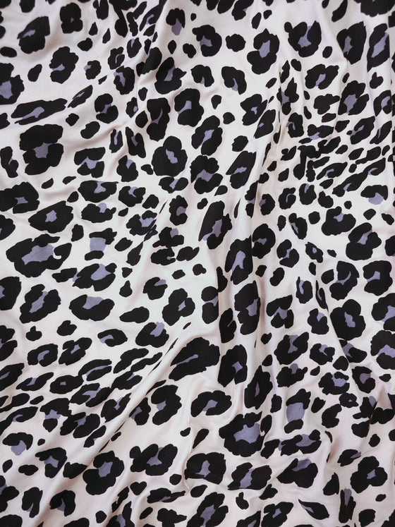Light Blush Leopard Viscose Jersey