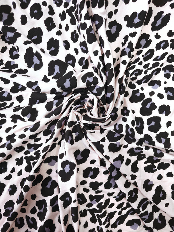 Light Blush Leopard Viscose Jersey