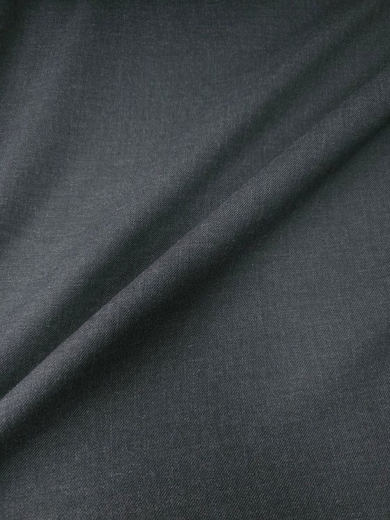 Charcoal Grey Mediumweight PolyWool Suiting