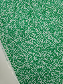  Green Leopard Print Viscose Crepe