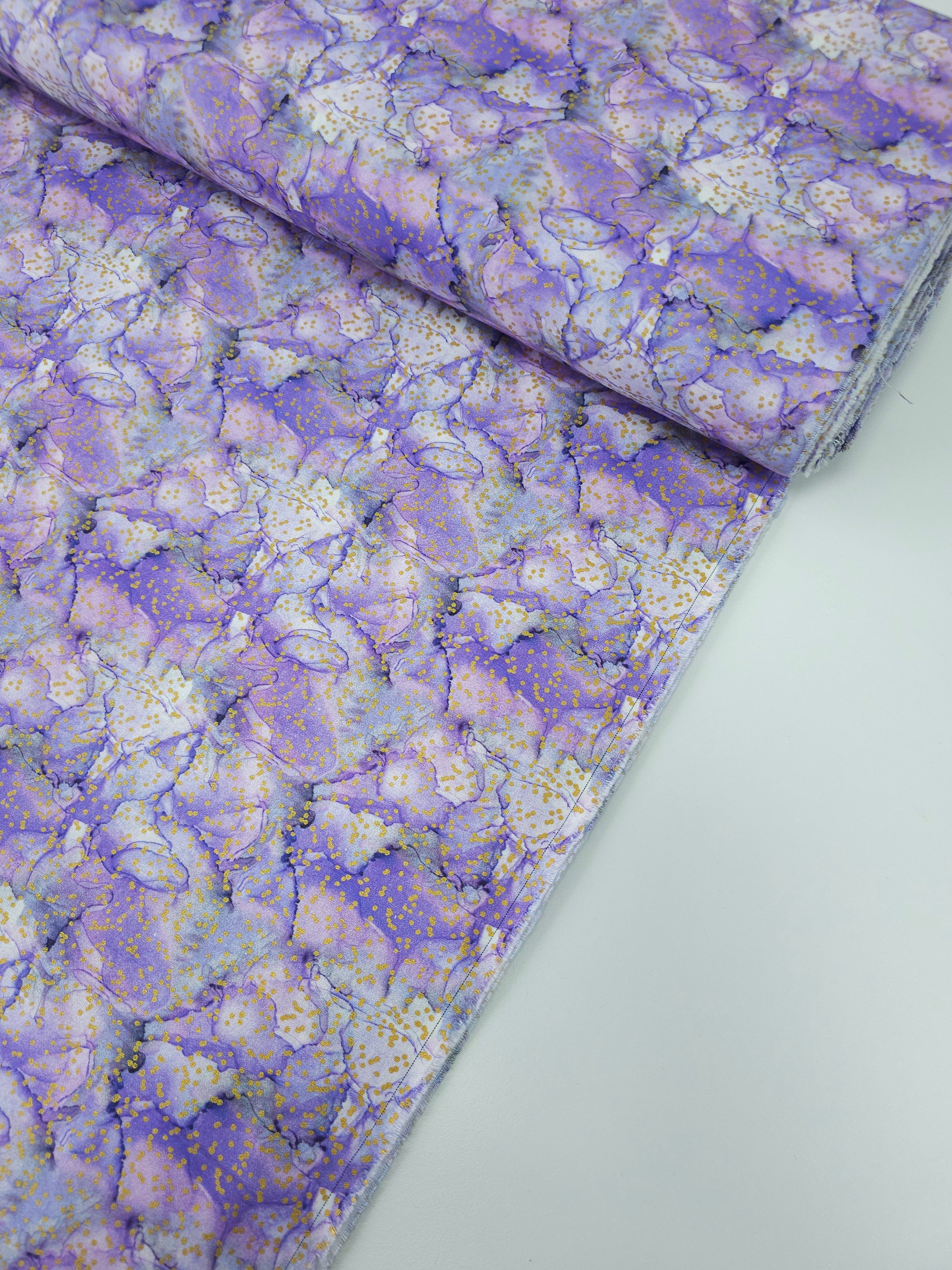 Purple/Gold Fleck Diffusion 100% Cotton - Joann