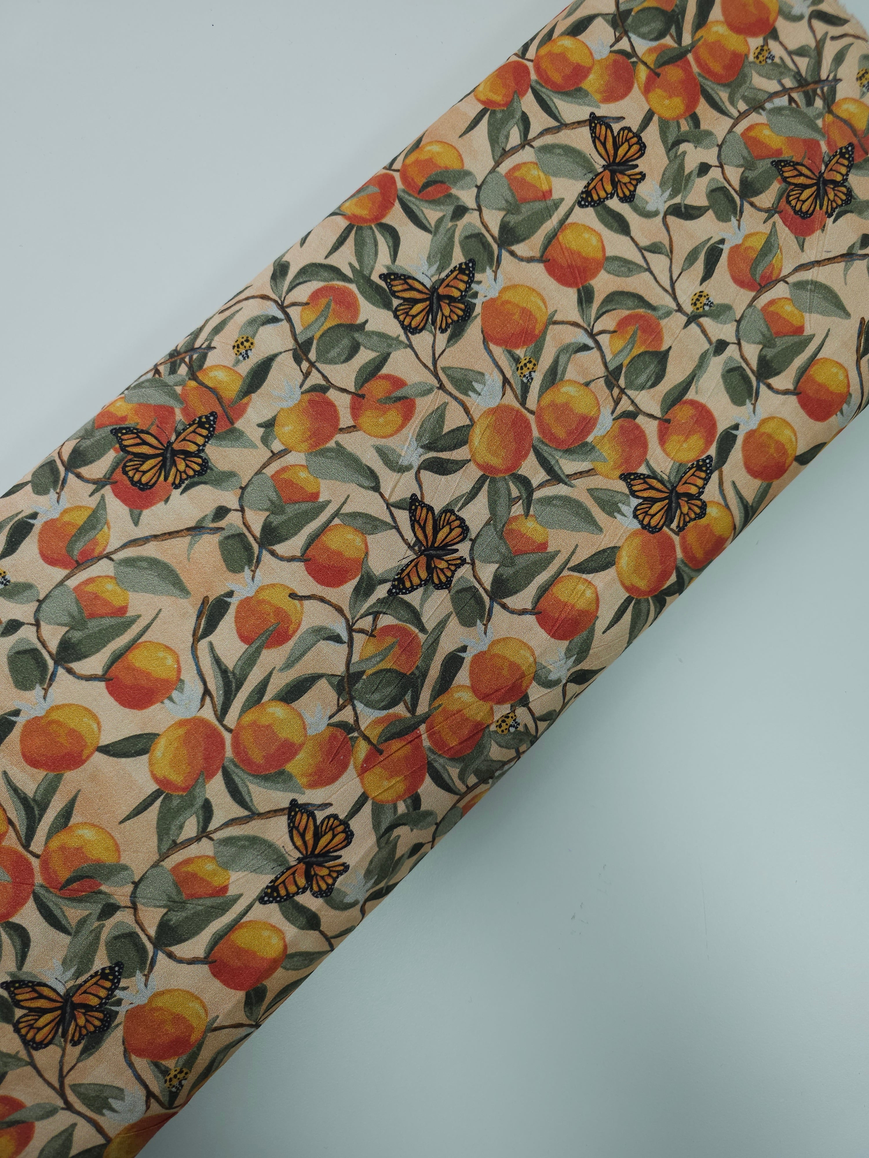 Orange Vine Butterfly Meadow Cotton - Joann