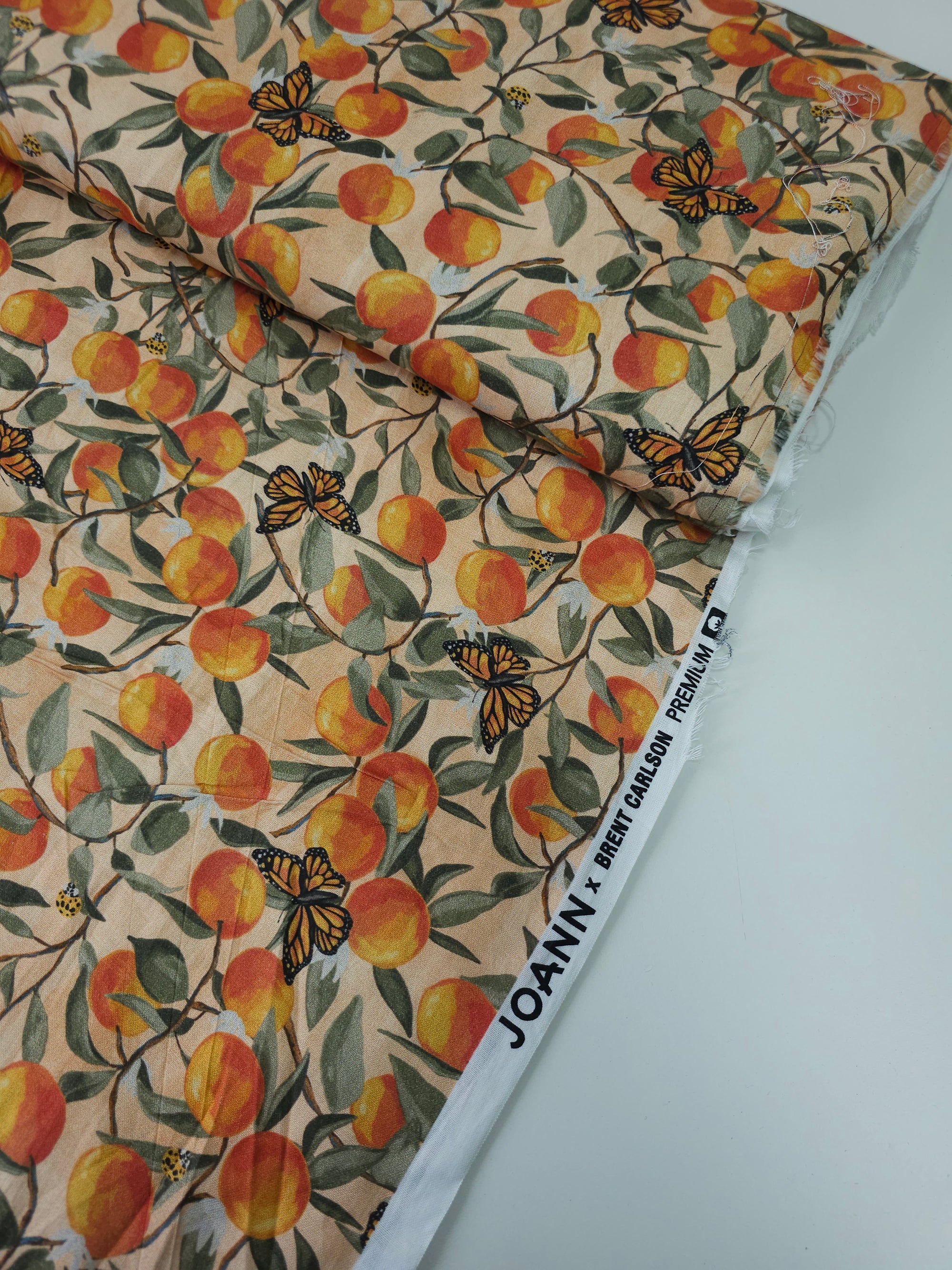 Orange Vine Butterfly Meadow Cotton - Joann