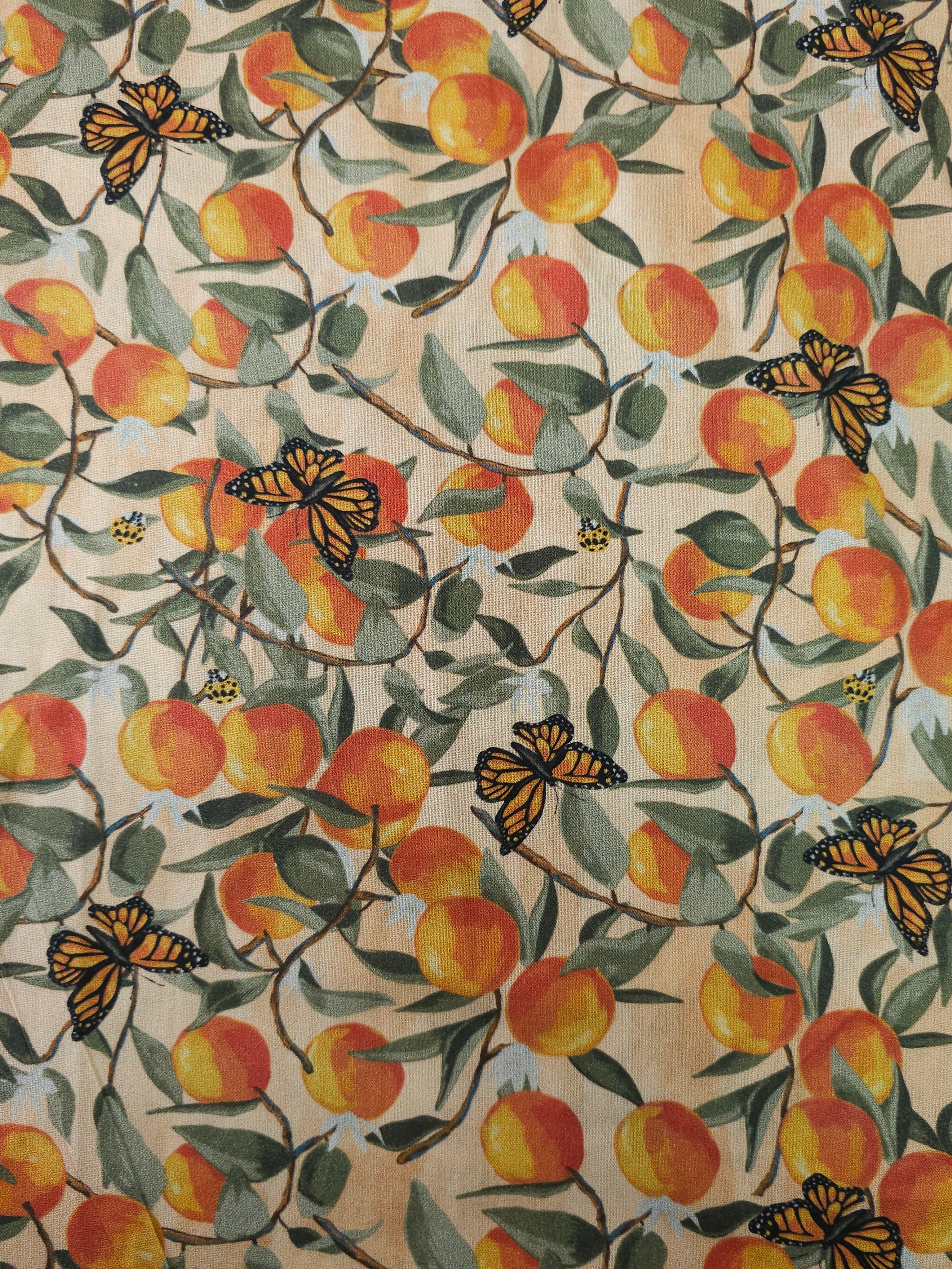 Orange Vine Butterfly Meadow Cotton - Joann