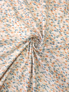  Orange/Blue Abstract Splodge Cotton