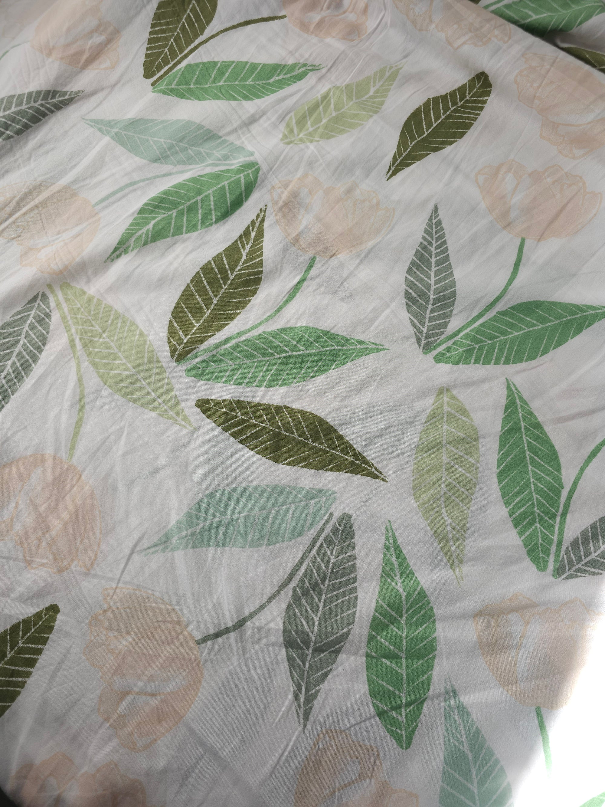 Peach Large Tulip Leaf 100% Cotton
