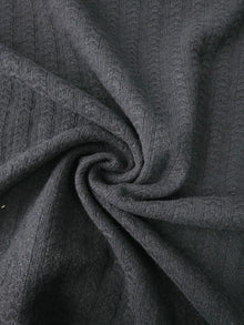  Black Braid Stripe Poly Wool Blend
