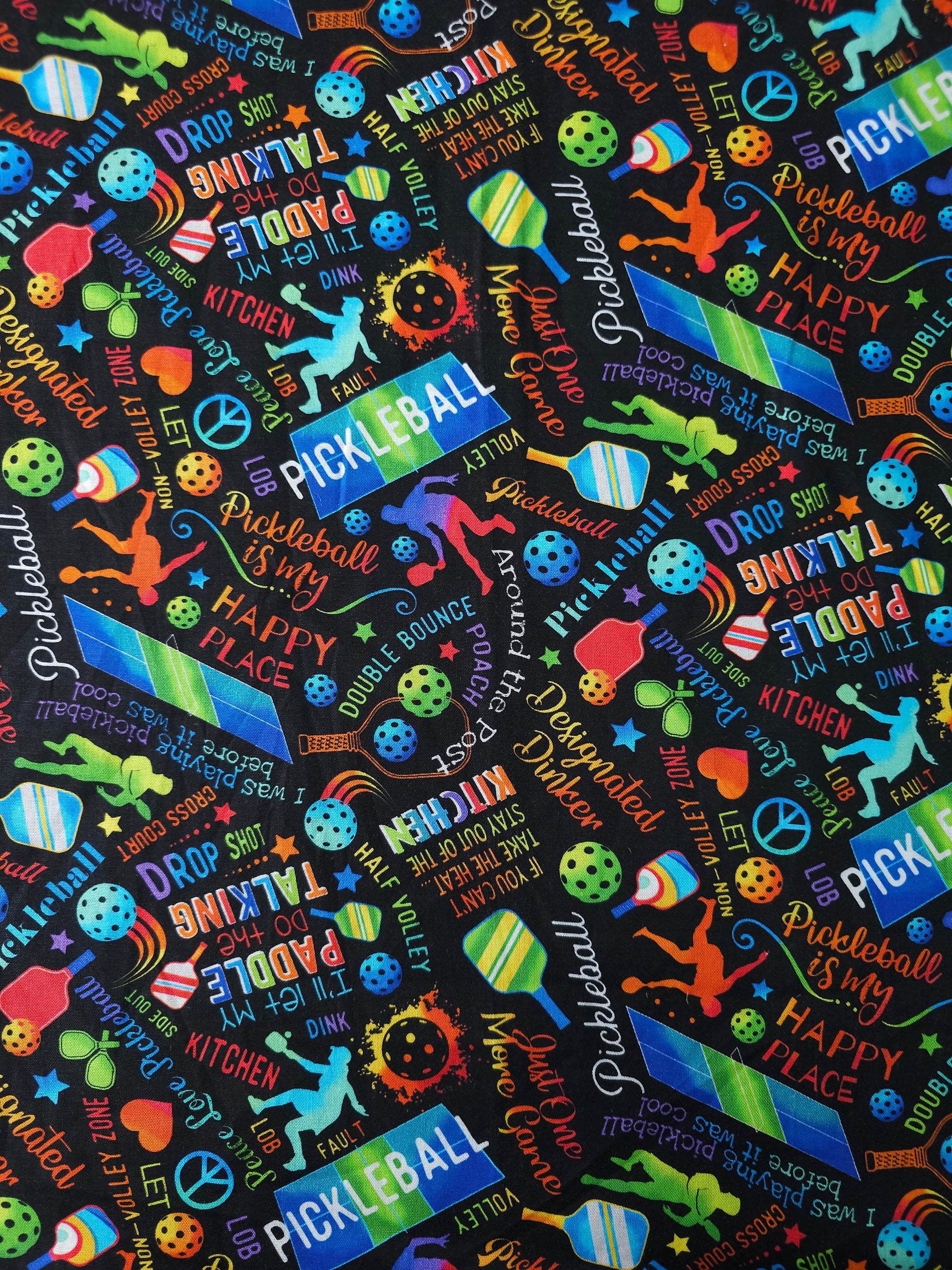 Rainbow Pickleball 100% Cotton