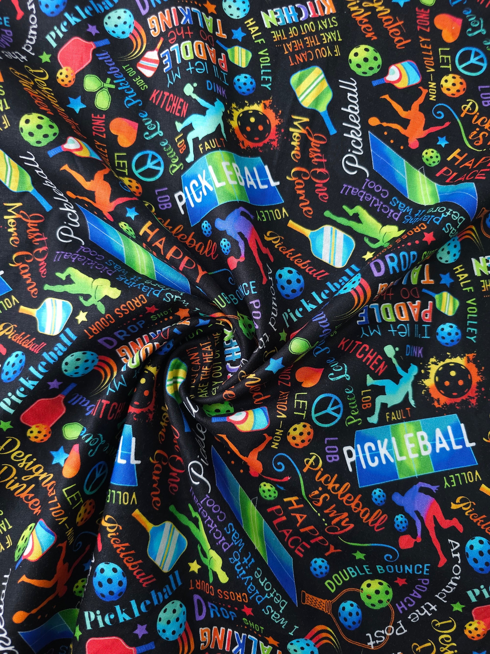 Rainbow Pickleball 100% Cotton