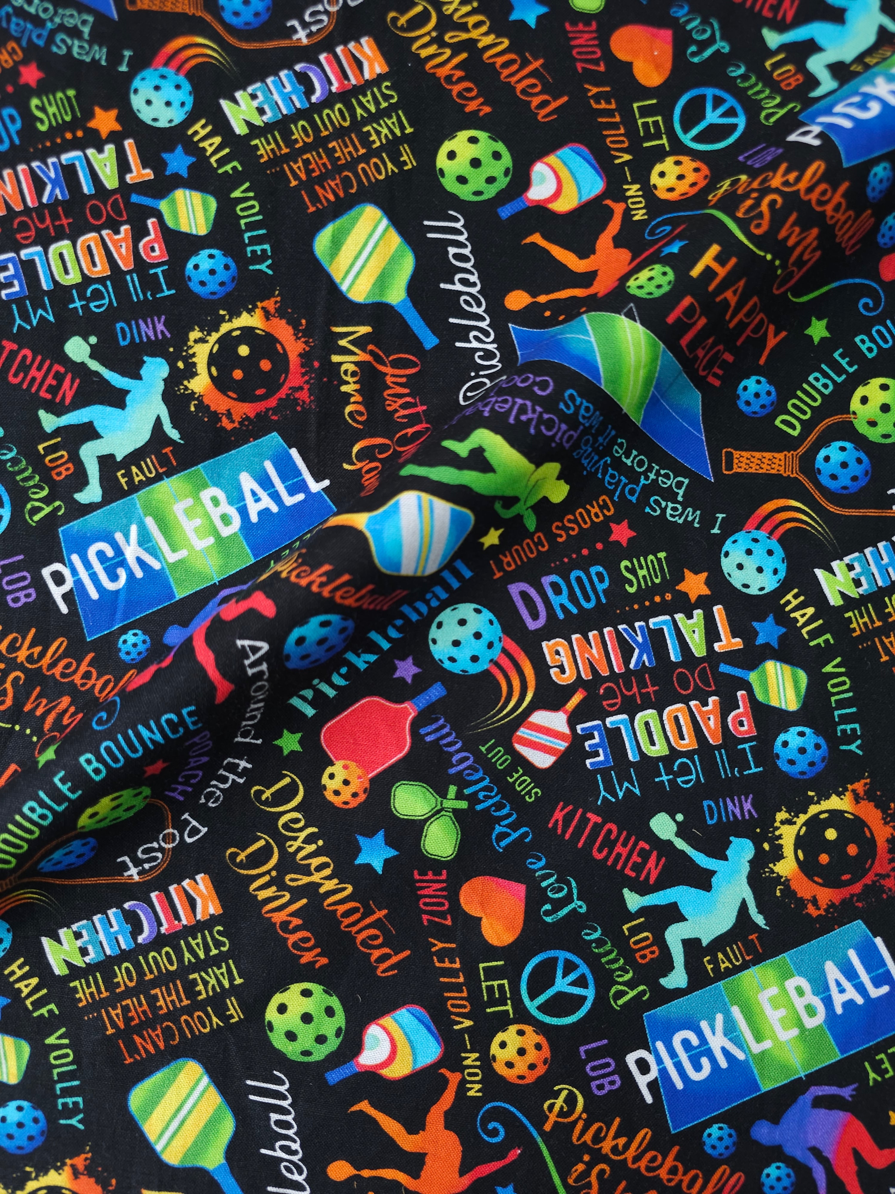 Rainbow Pickleball 100% Cotton