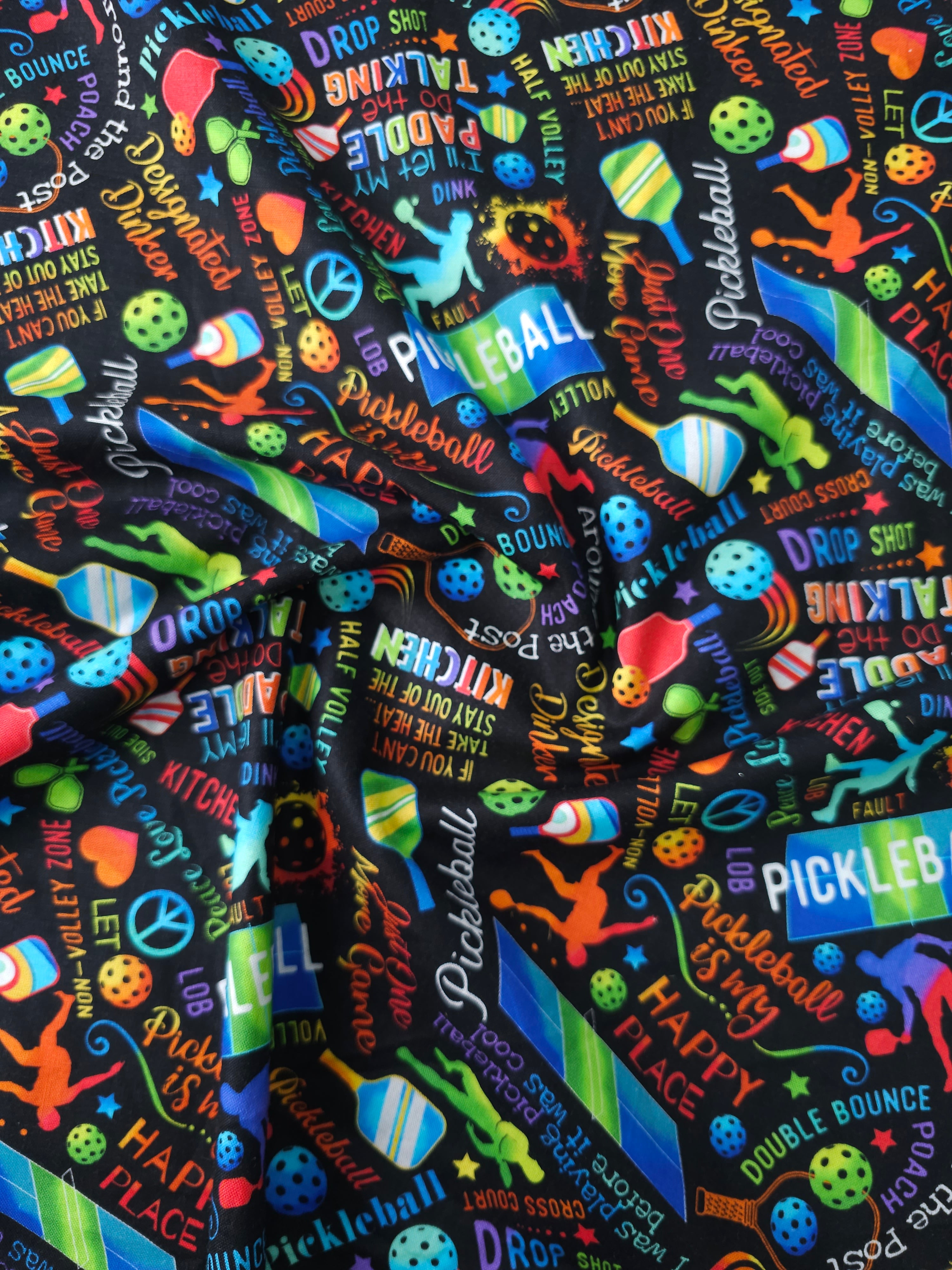 Rainbow Pickleball 100% Cotton