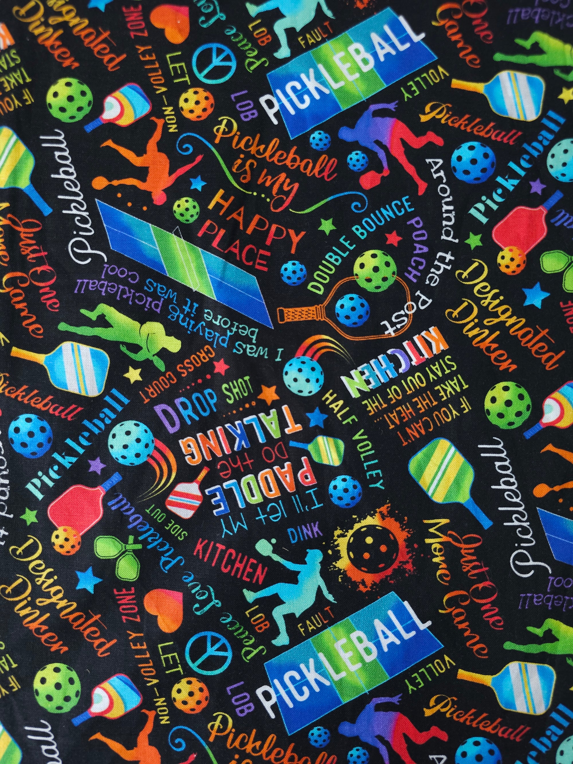 Rainbow Pickleball 100% Cotton