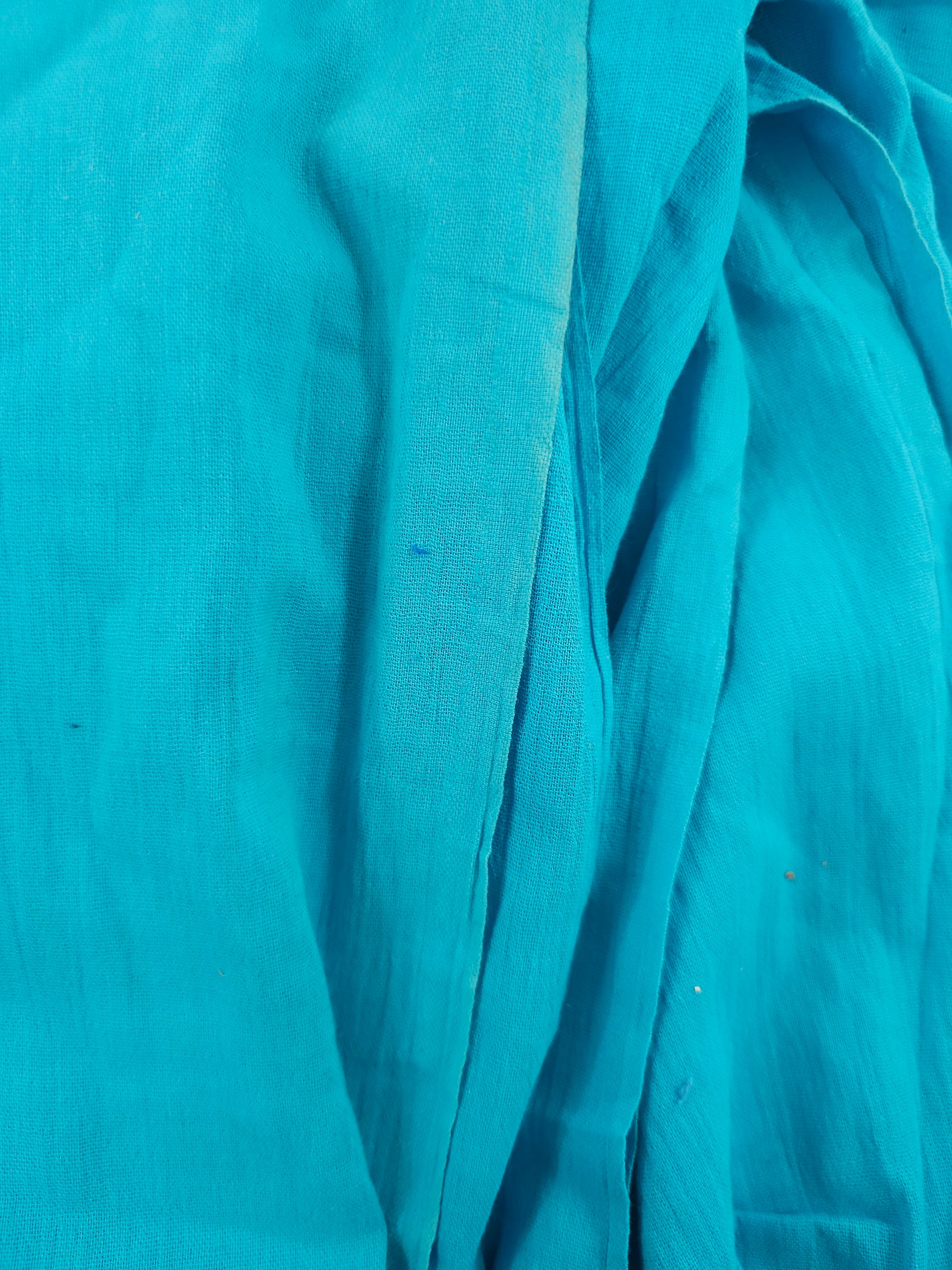 Electric Blue Crinkle Cotton - 3.3m Piece