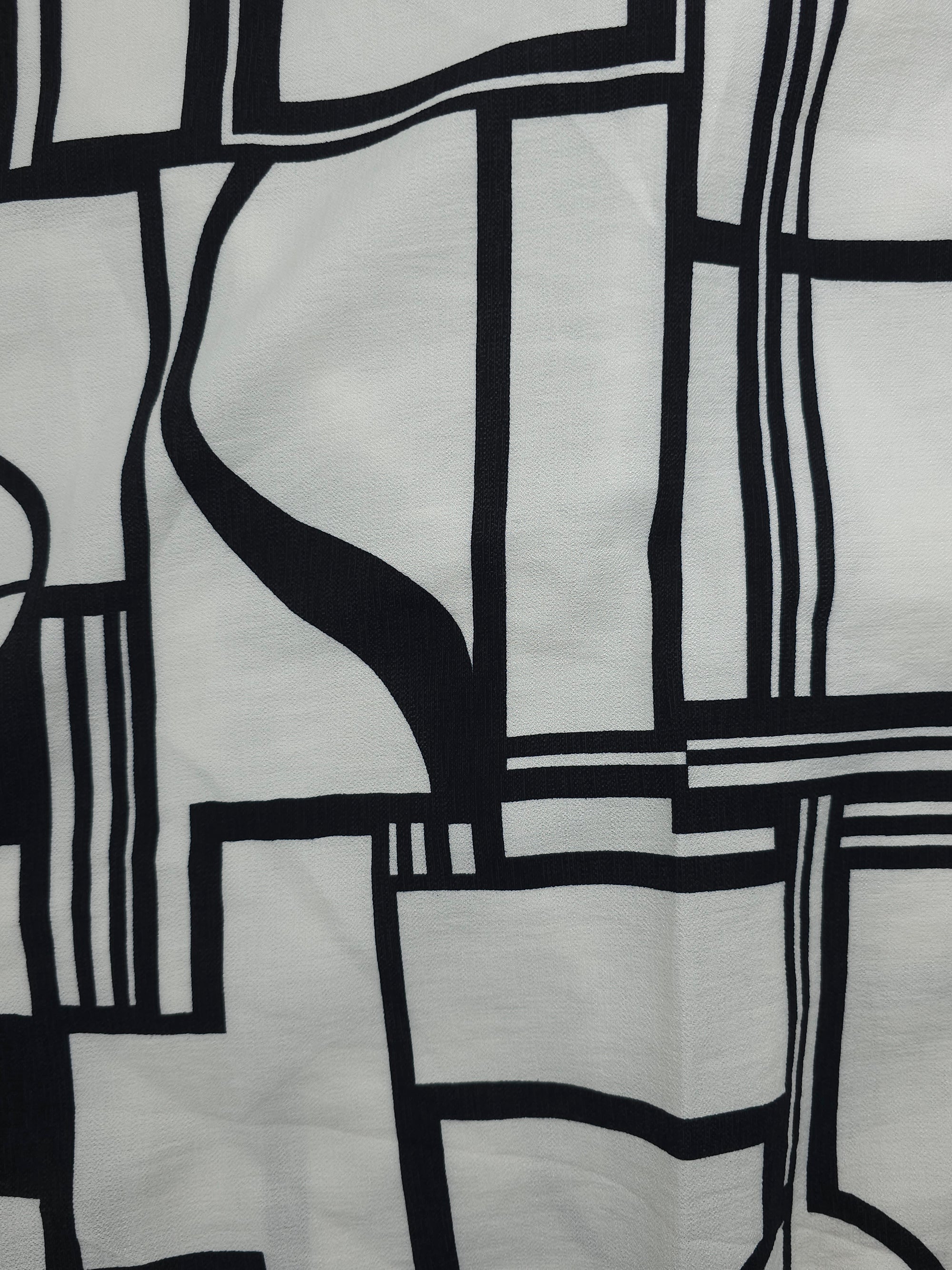 Abstract Squares Viscose Crepe - 1.6m Piece