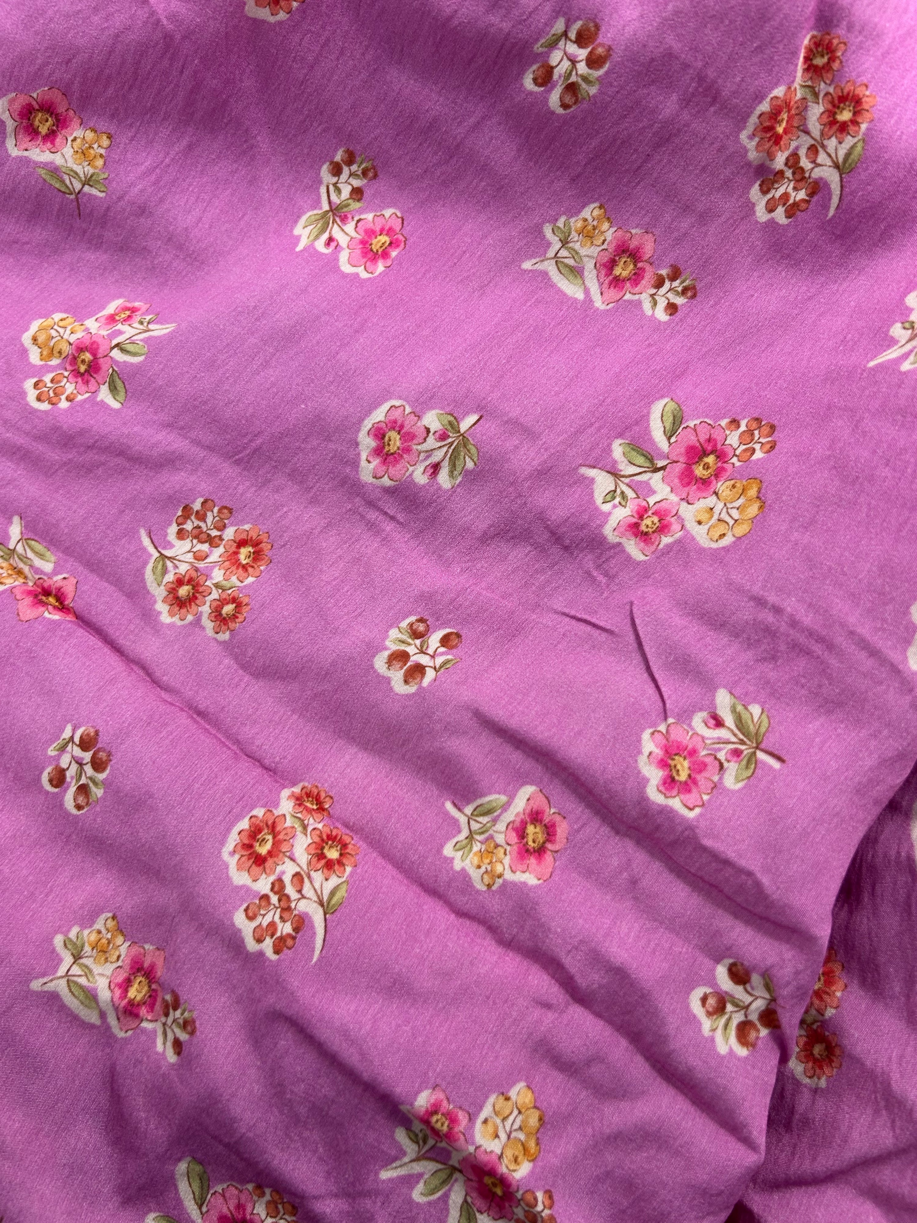 Purple Mini Bouqet Viscose Modal - 2m Piece