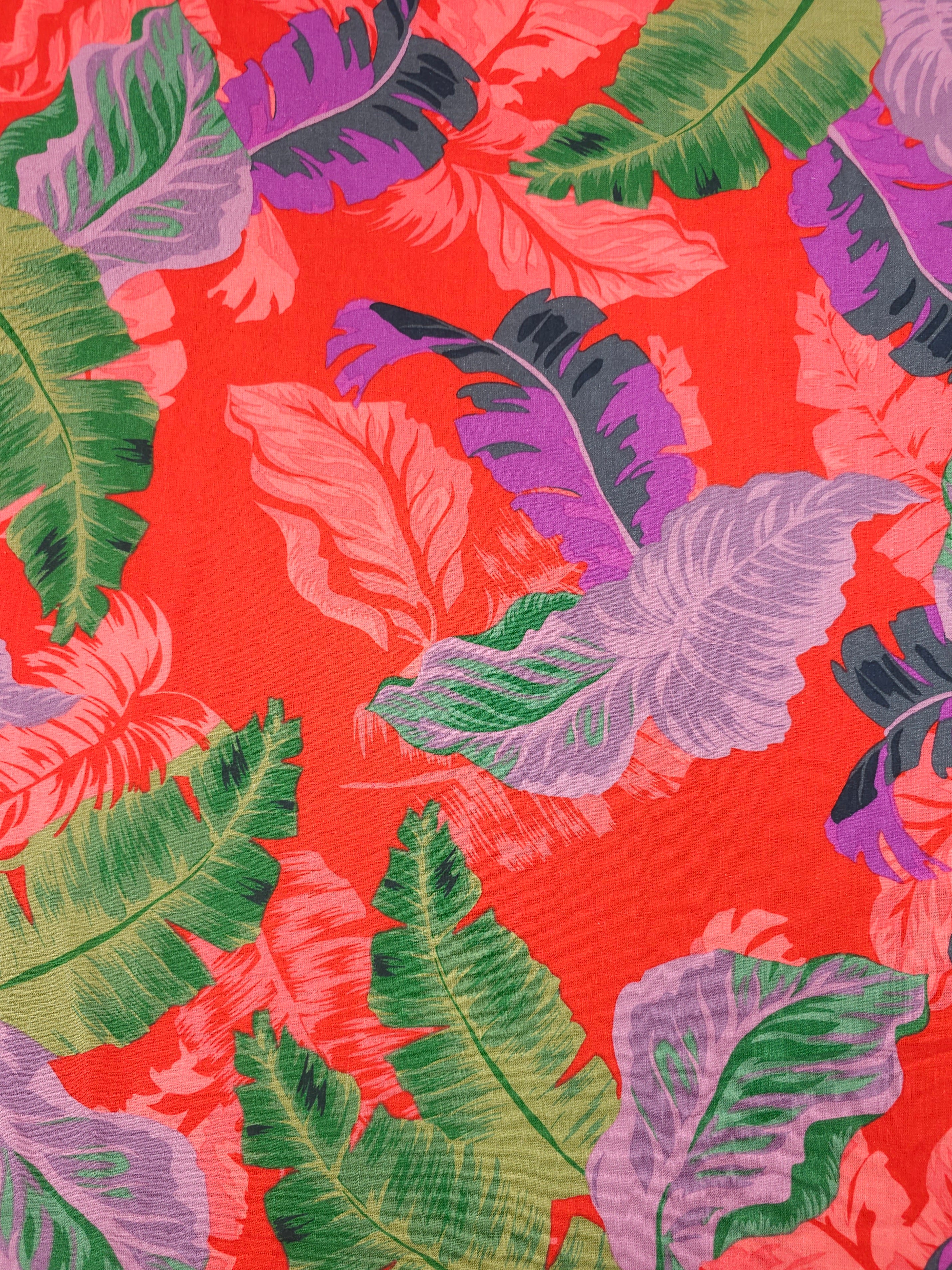 Red Palm Fusion Viscose Linen