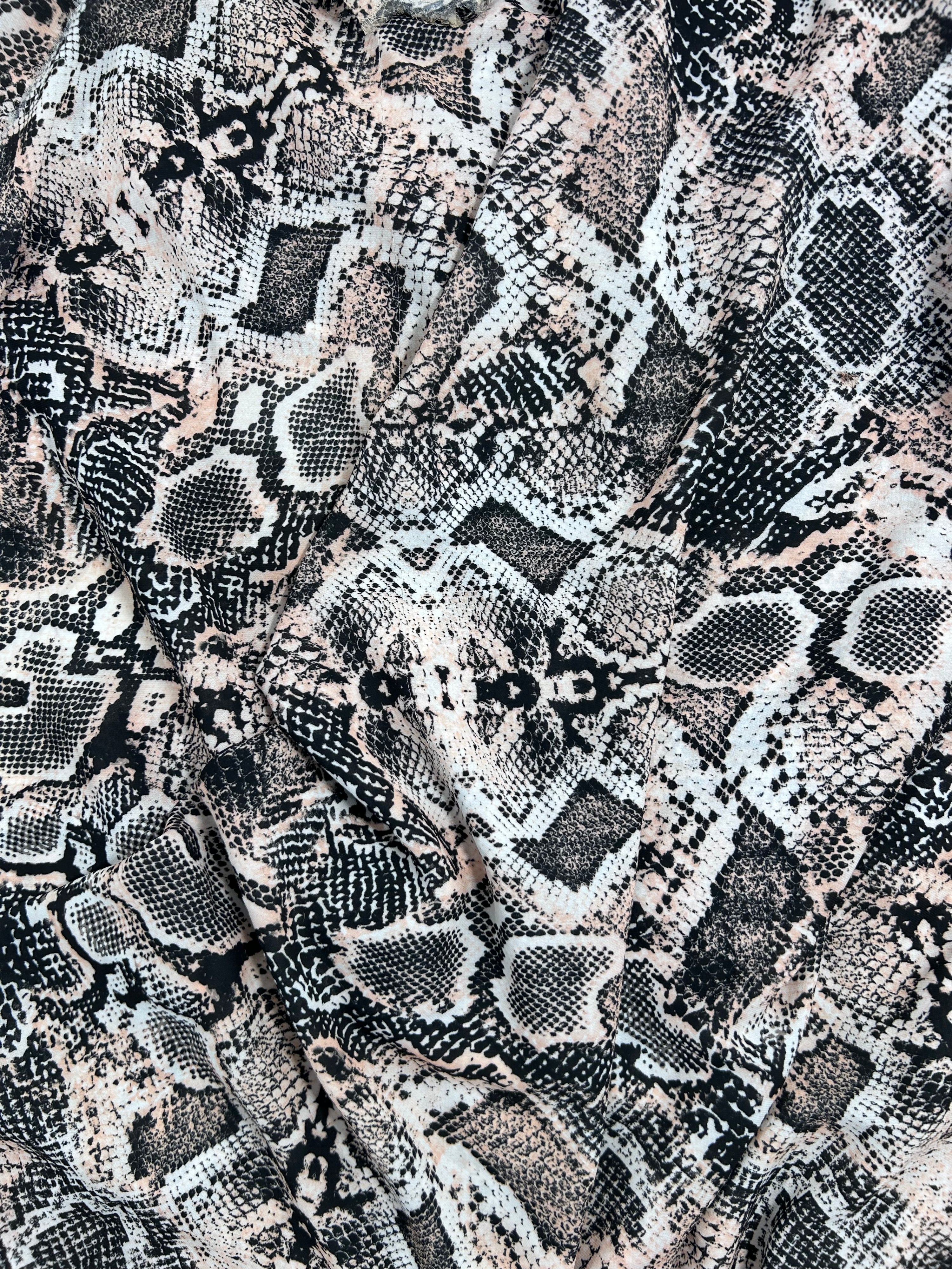 Rattlesnake Jake Snakeskin Poly Viscose - 3.4m Piece