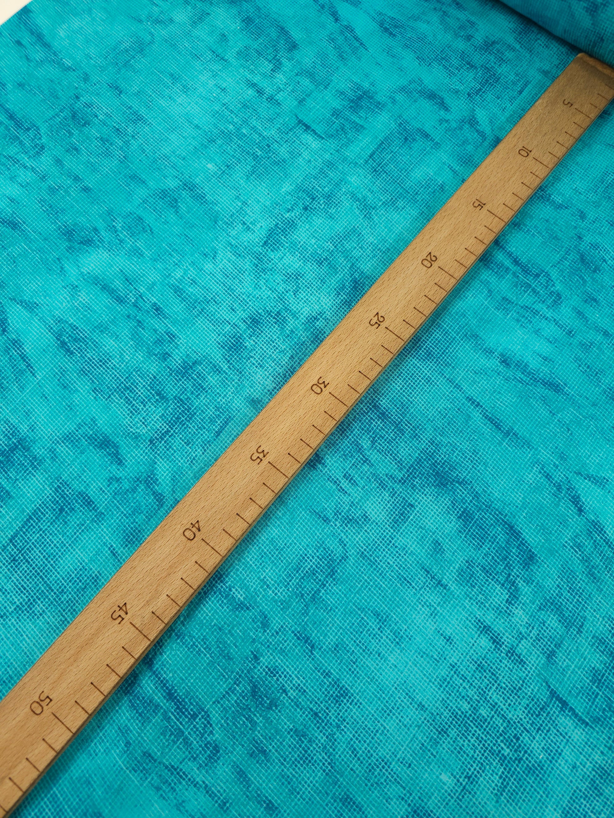 Turquoise/Teal Washed Grid 100% Cotton 102" - Robert Kaufman *EXTRA WIDE*