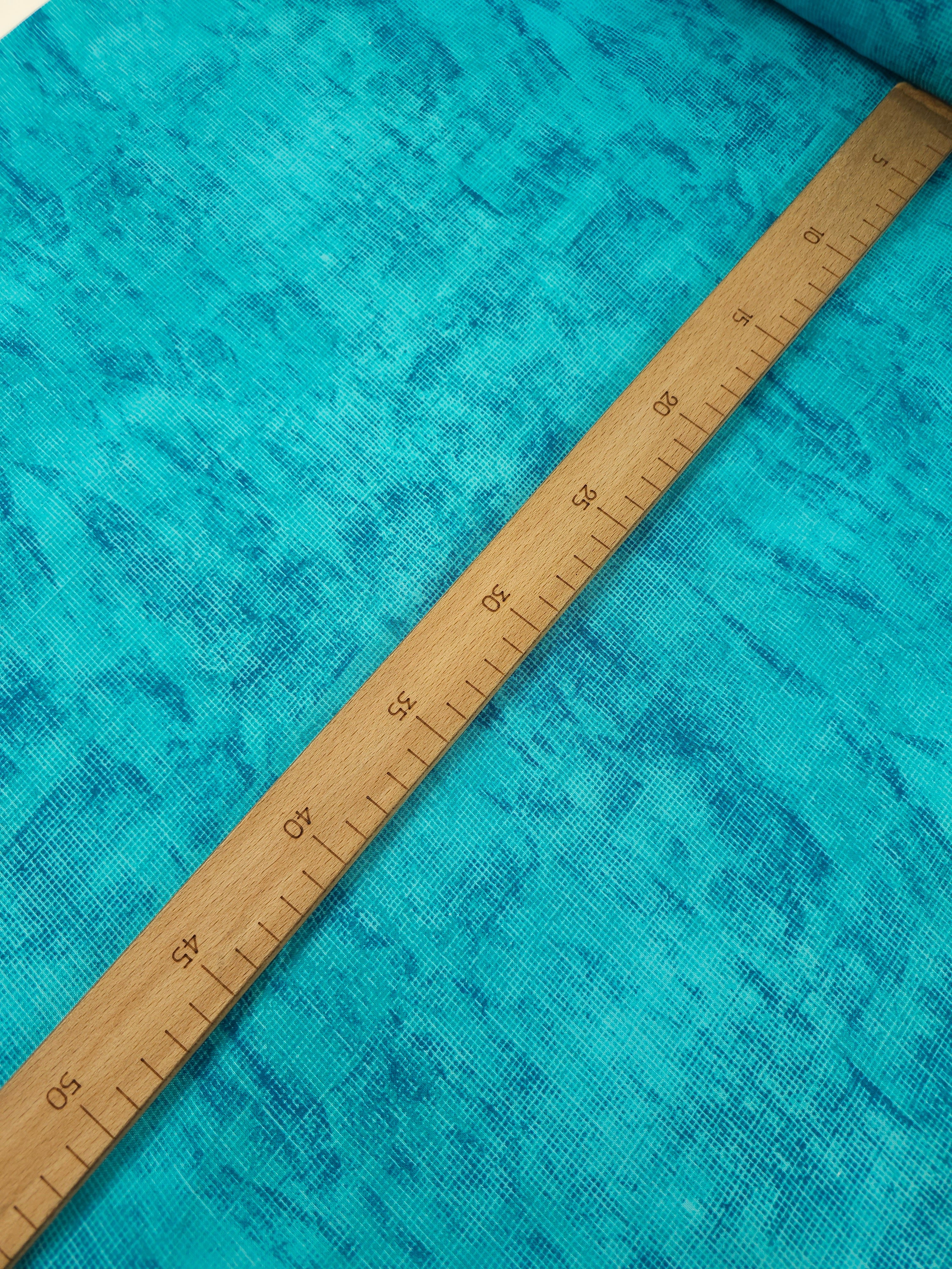 Turquoise/Teal Washed Grid 100% Cotton 102" - Robert Kaufman *EXTRA WIDE*