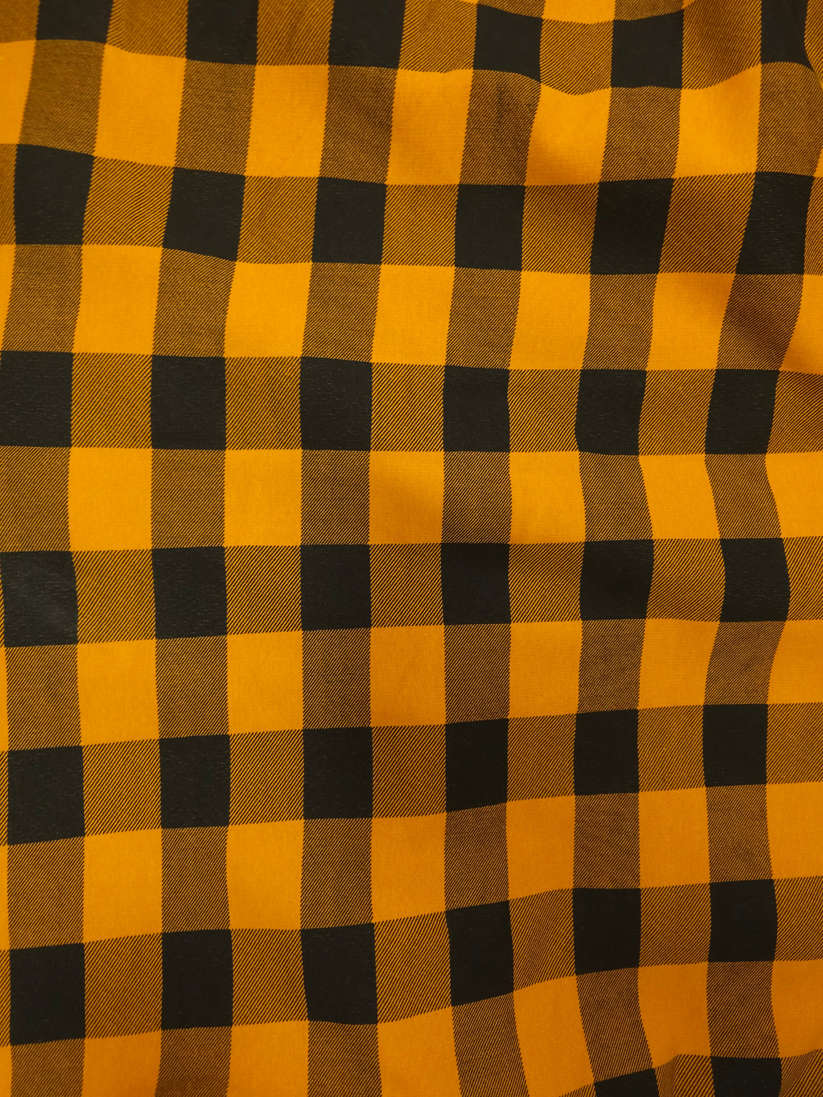 Orange Tartan Fleece back Terry- 3.6m piece