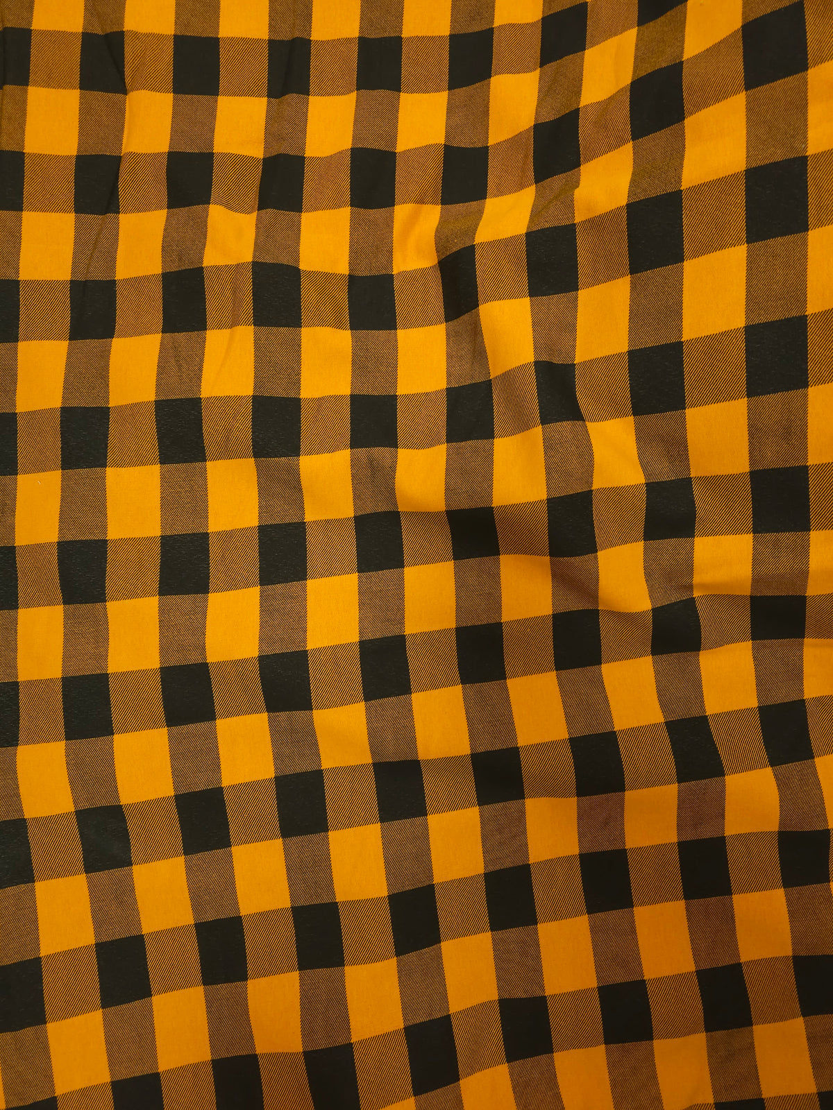 Orange Tartan Fleece back Terry- 3.6m piece