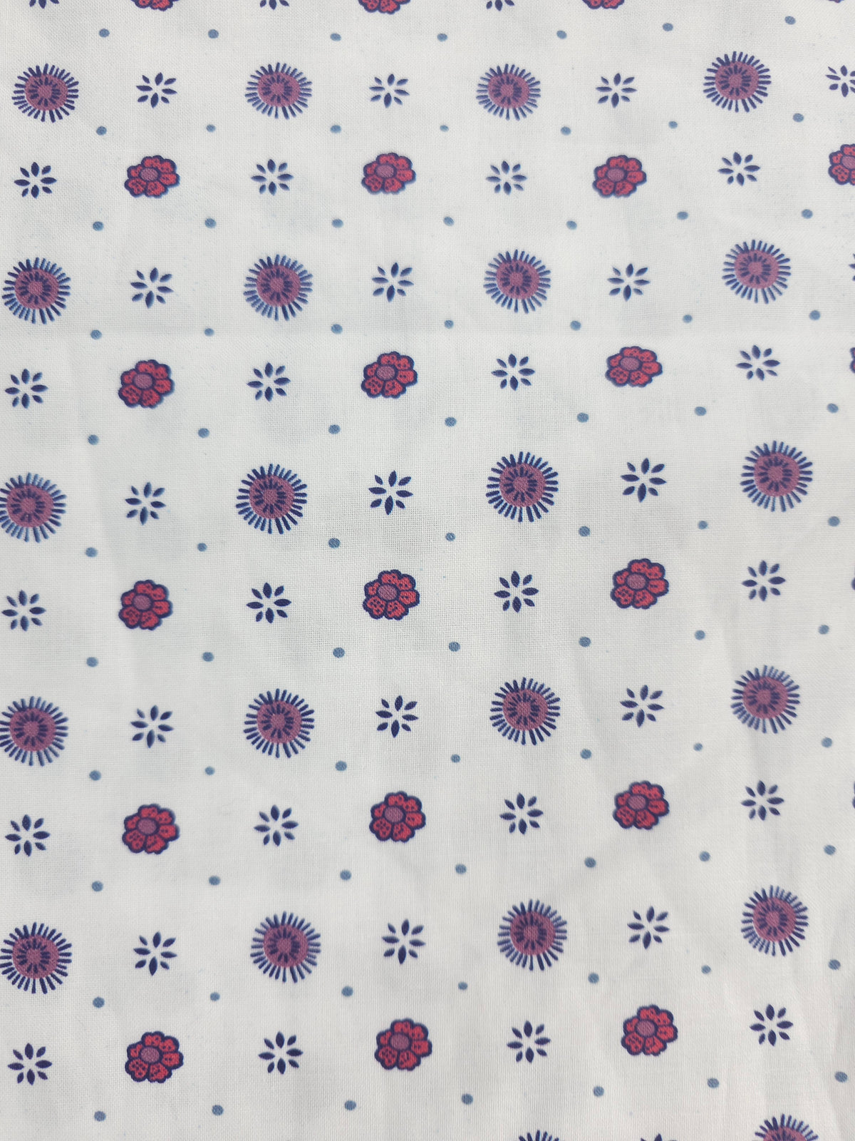 White little floral Cotton- 2m piece
