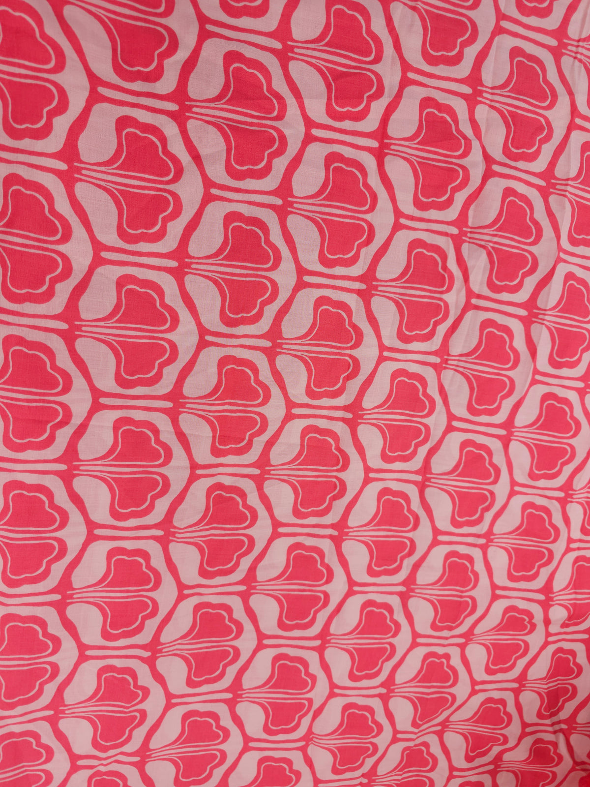 Hot pink repeat Viscose voile- 2m piece