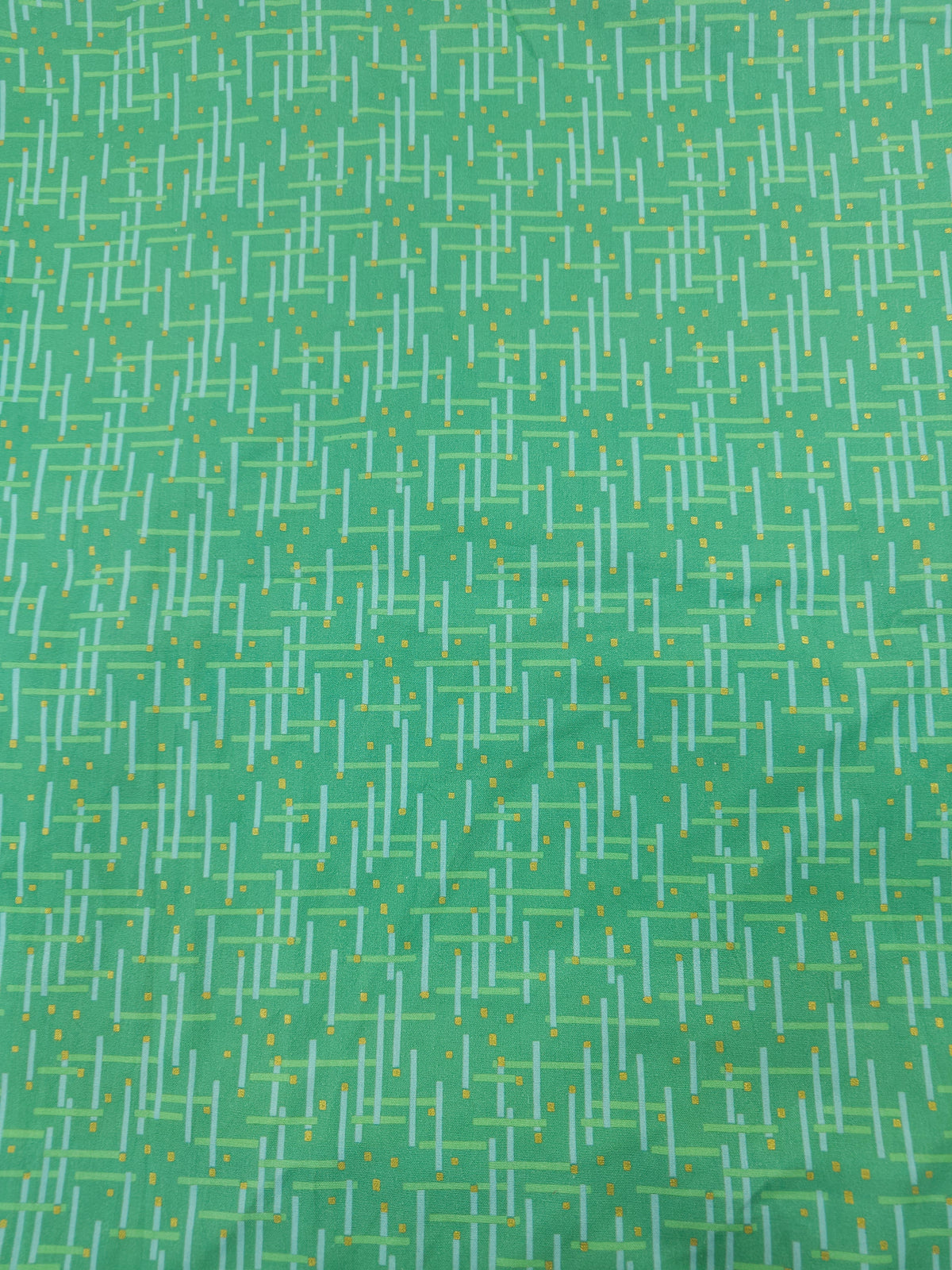 Green line Cotton- 2.1m piece