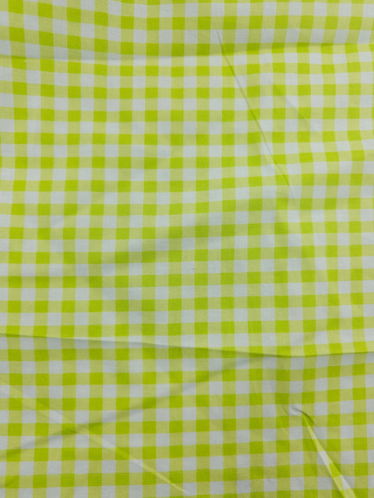 Lime gingham Cotton (Various sizes)