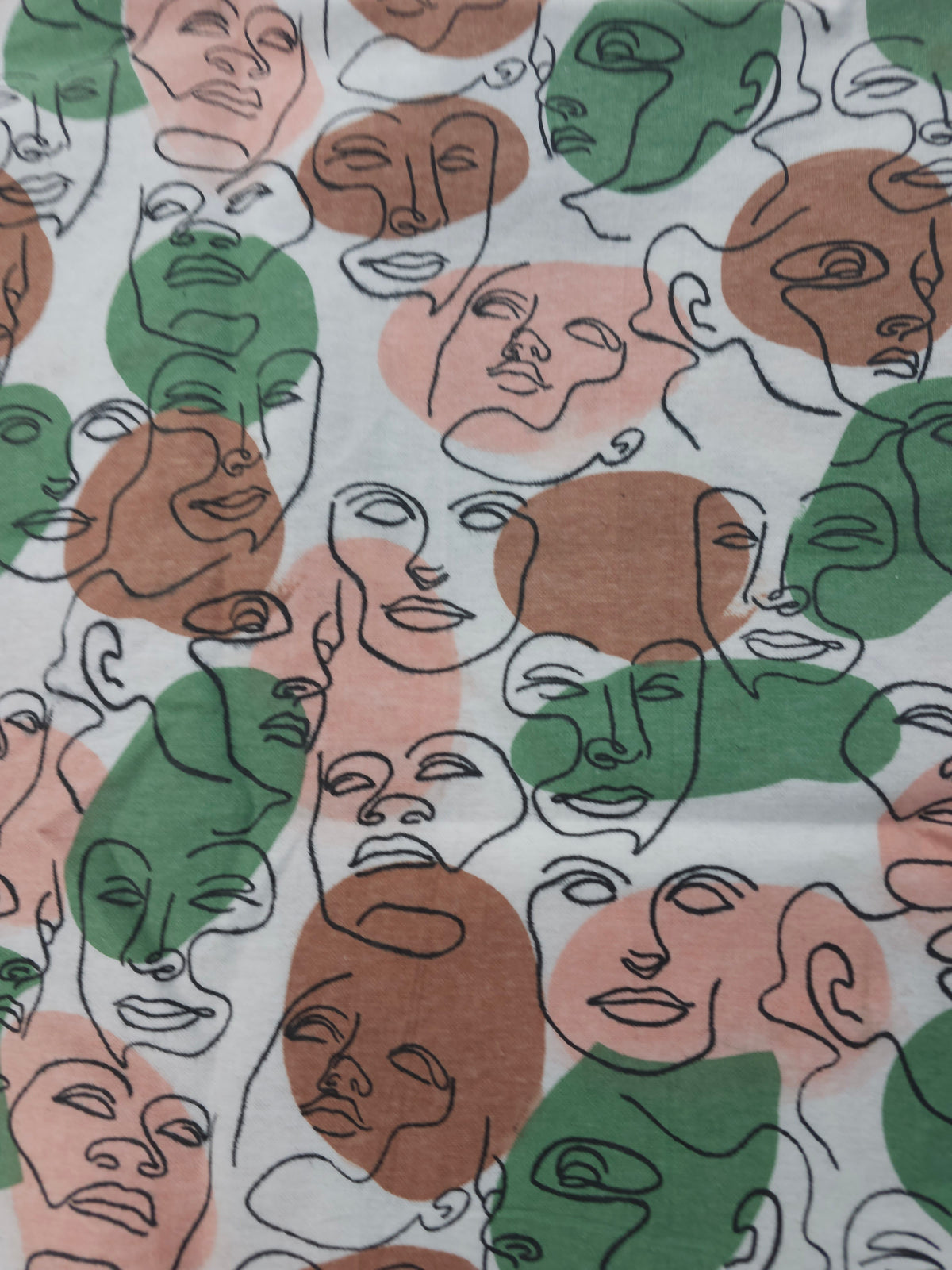 Abstract face Cotton flannel (Various sizes)