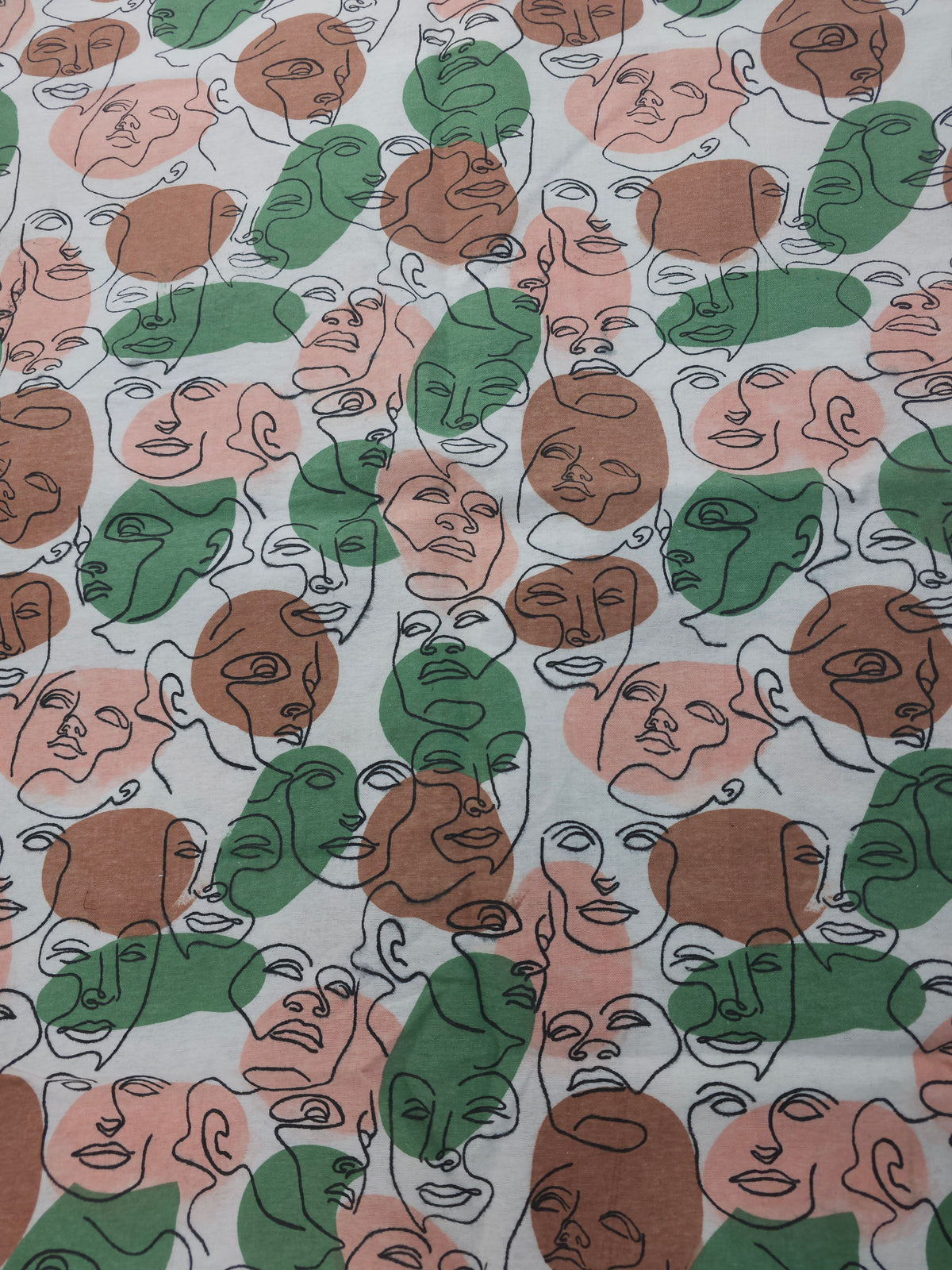 Abstract face Cotton flannel (Various sizes)