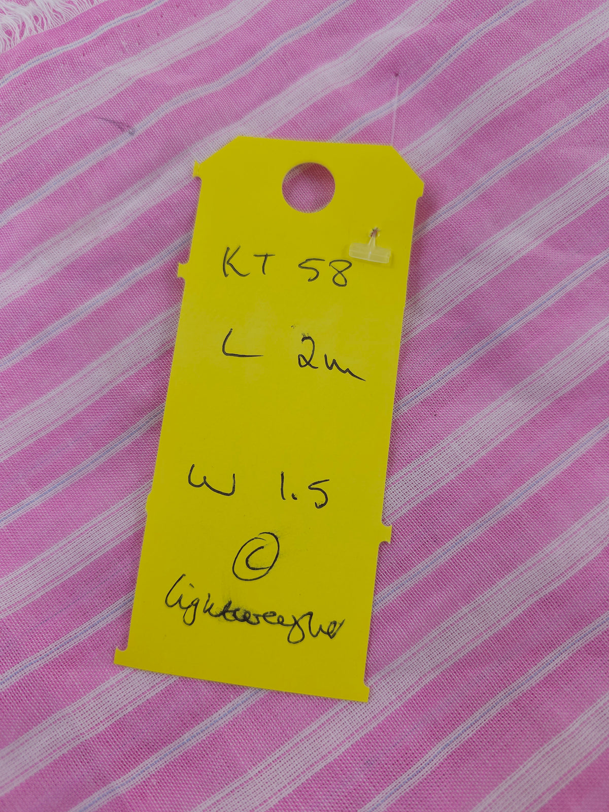 Pink stripe Cotton- 2m piece