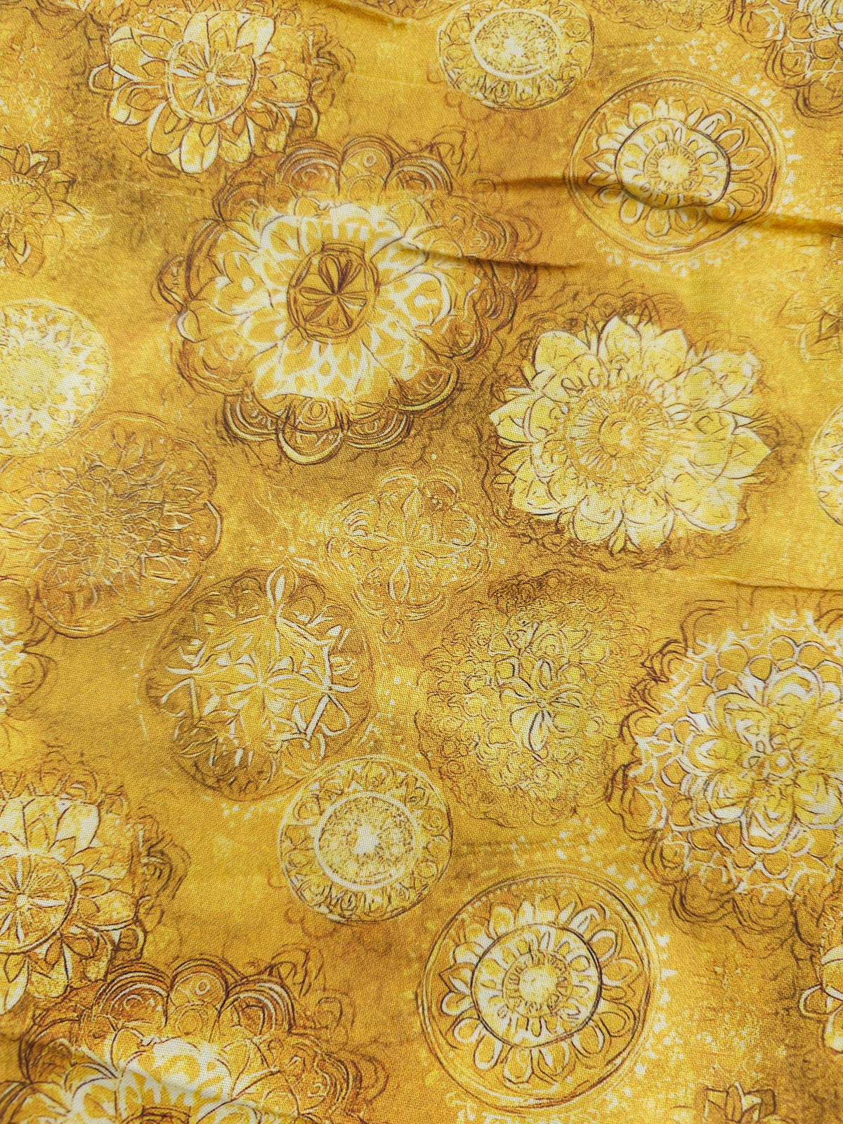 Golden mandala Cotton (Various sizes)