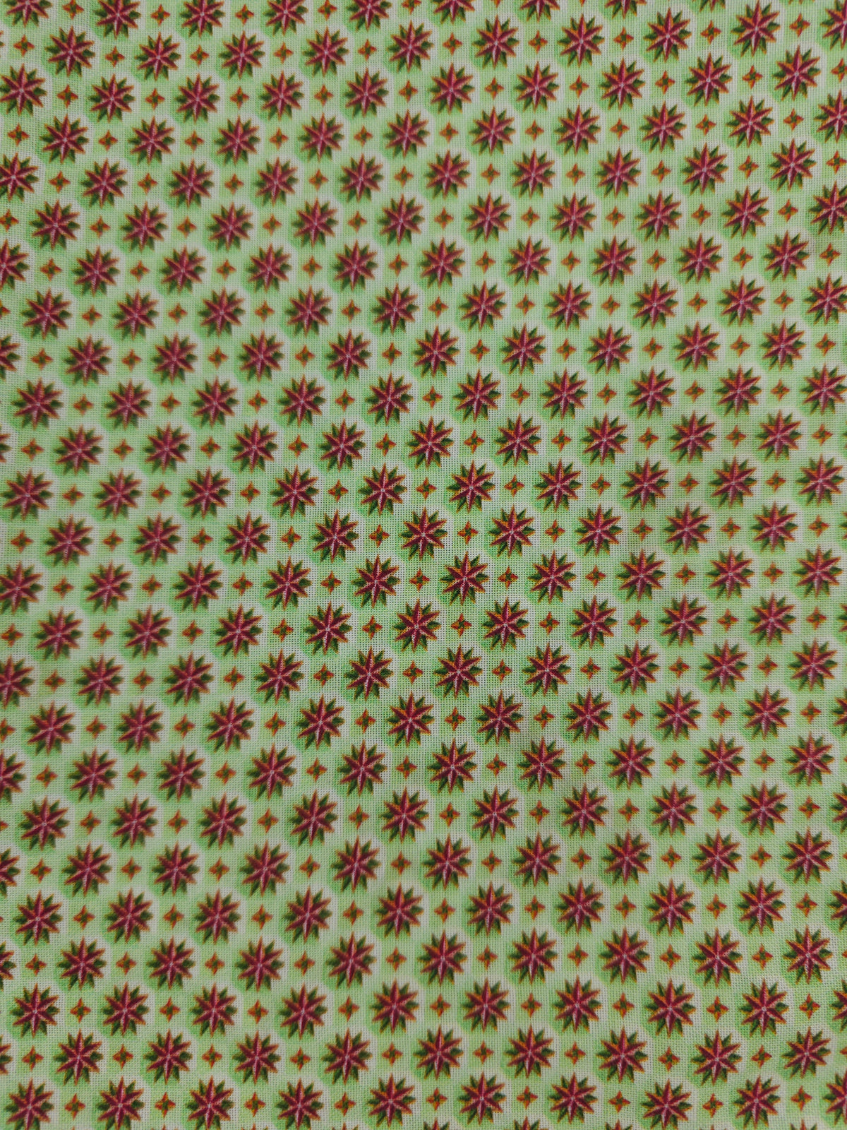 Xmas green star Cotton (Various sizes)