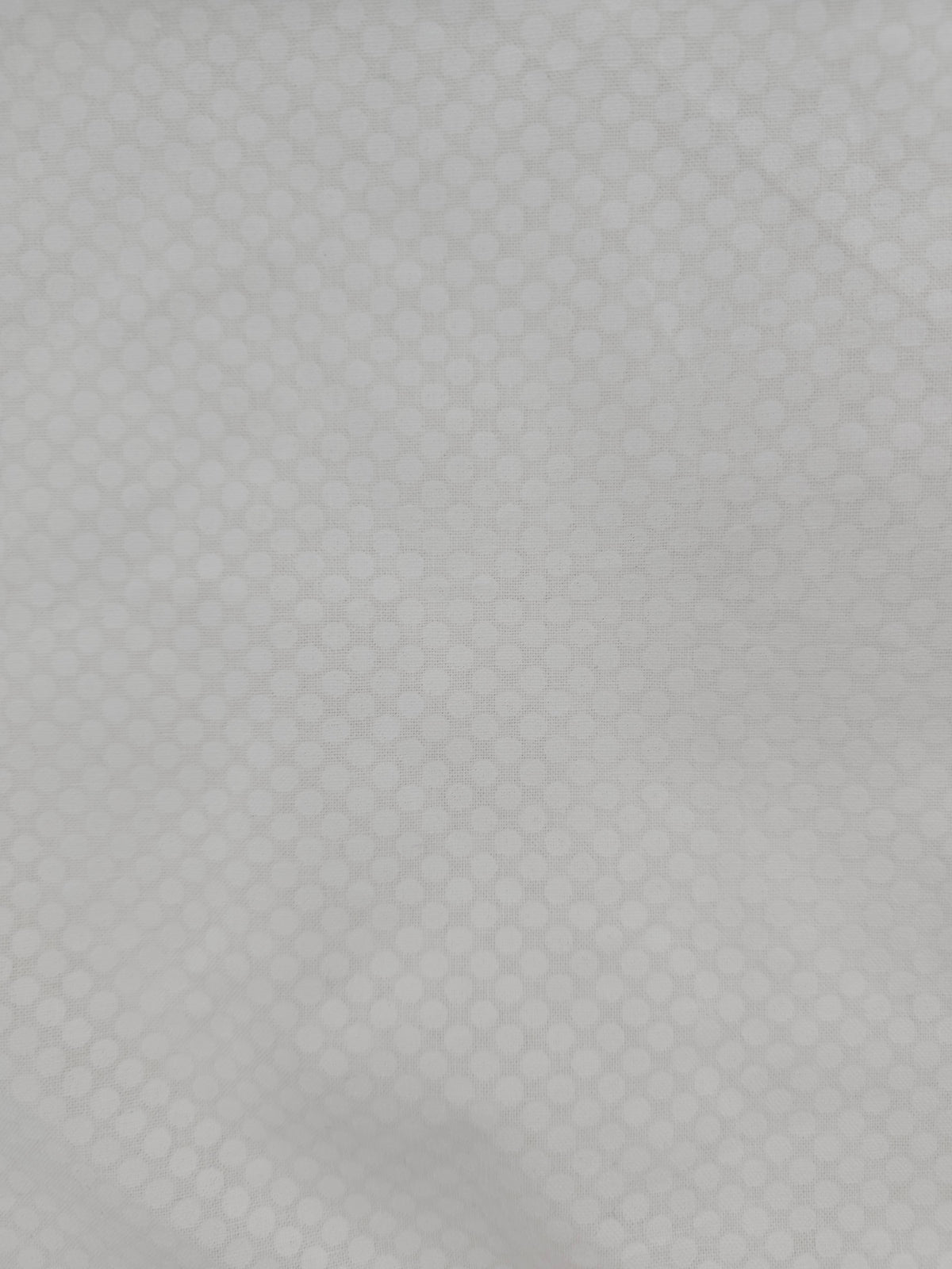 White on white spots Cotton- 1.2m piece