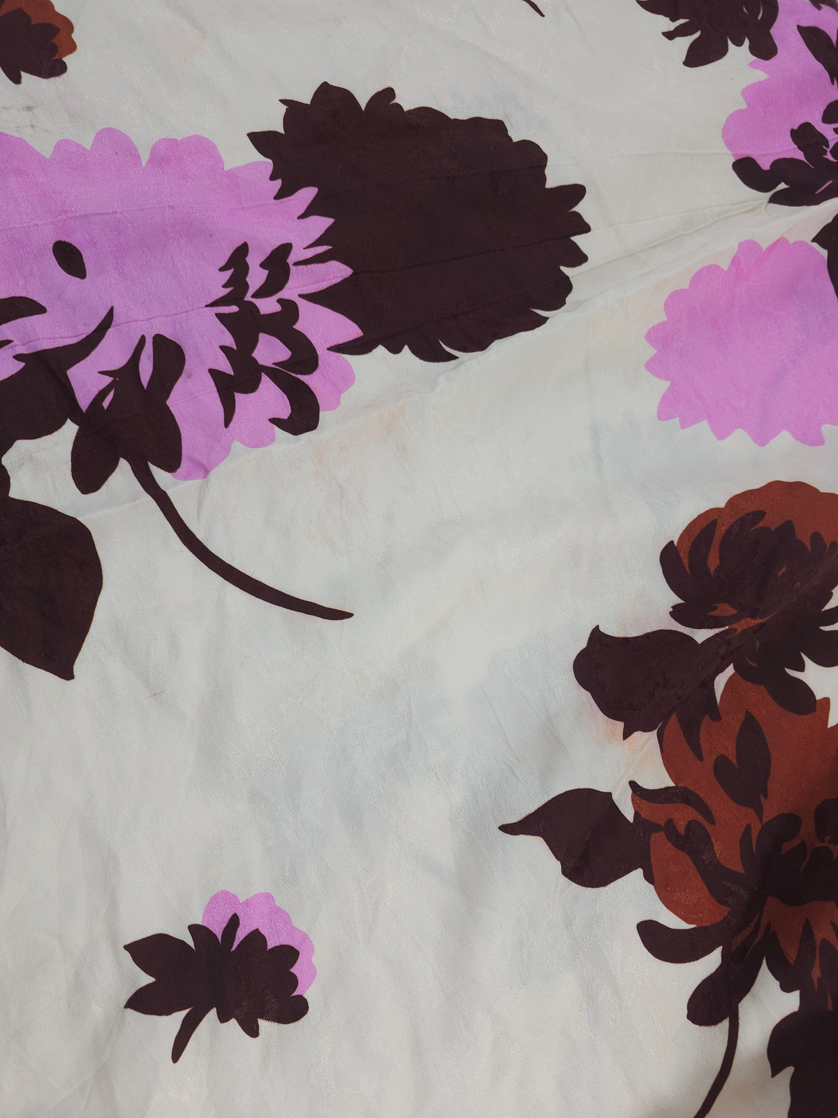 Pink and brown floral Viscose (Various sizes)