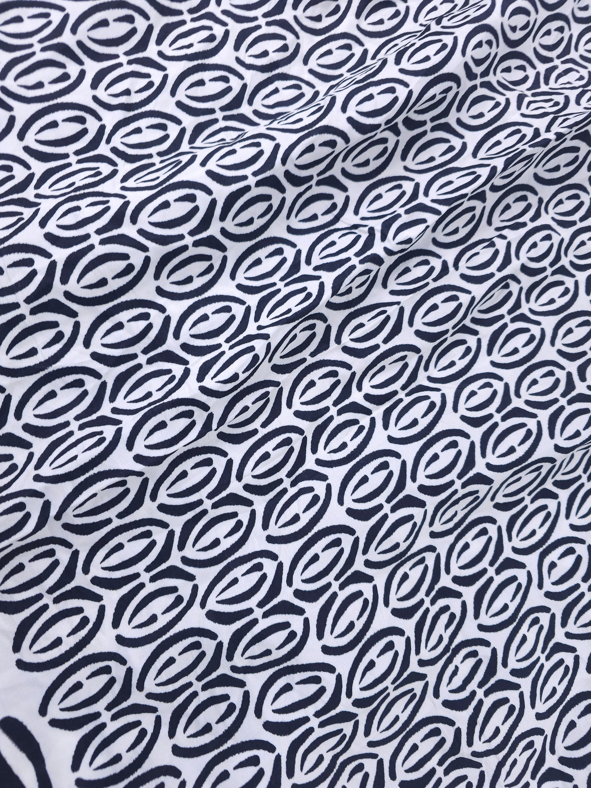 Black repeat Viscose sateen- 1.6m piece