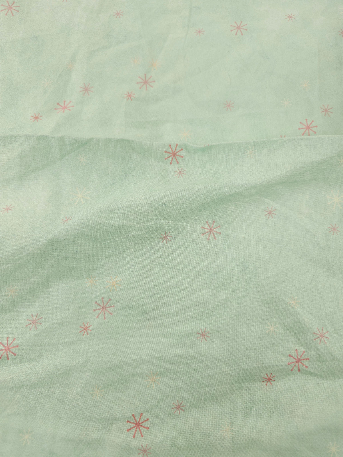 Mint snowflake Cotton  (Various sizes)