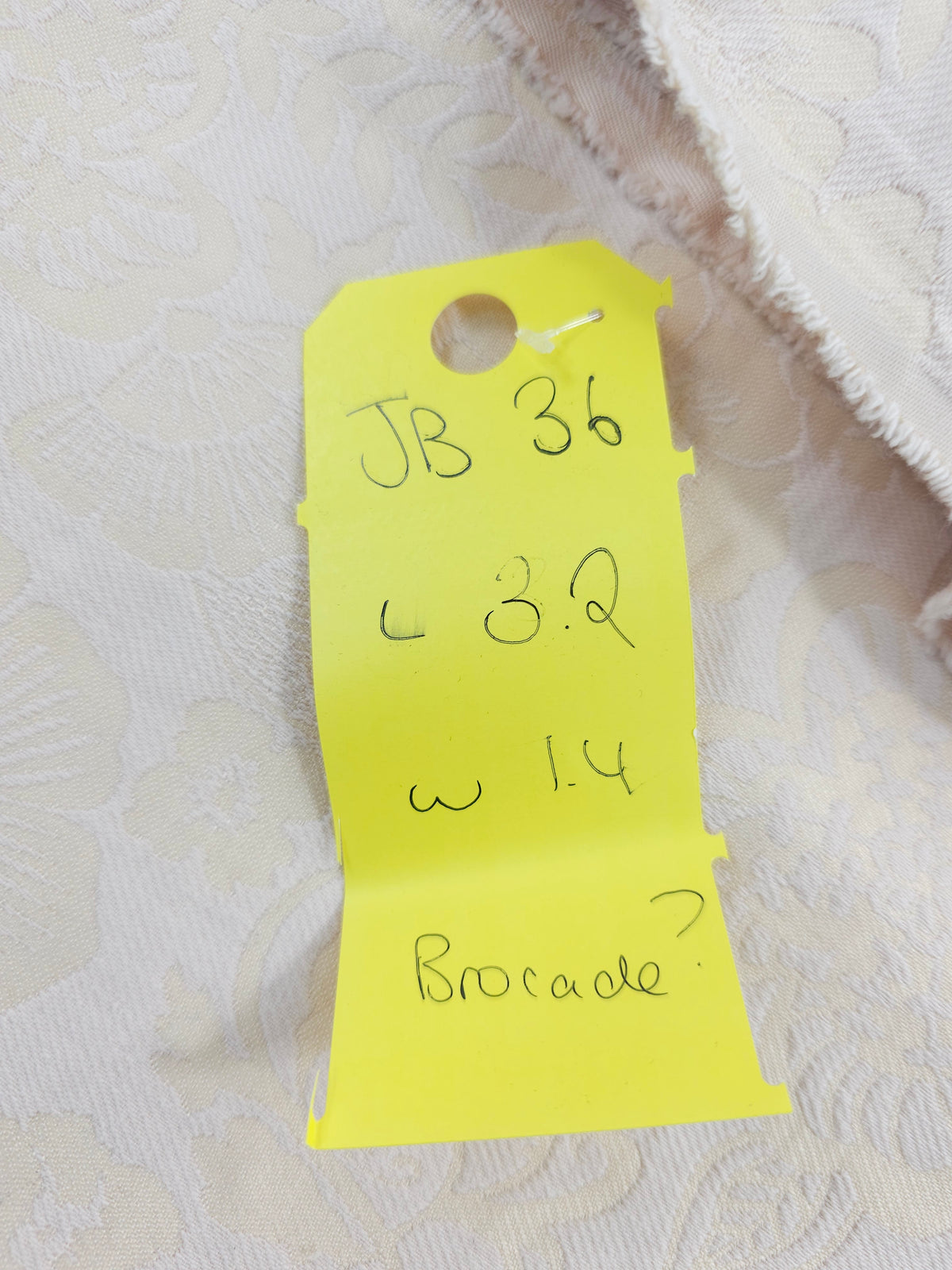 Off white cream Brocade- 3.2m piece