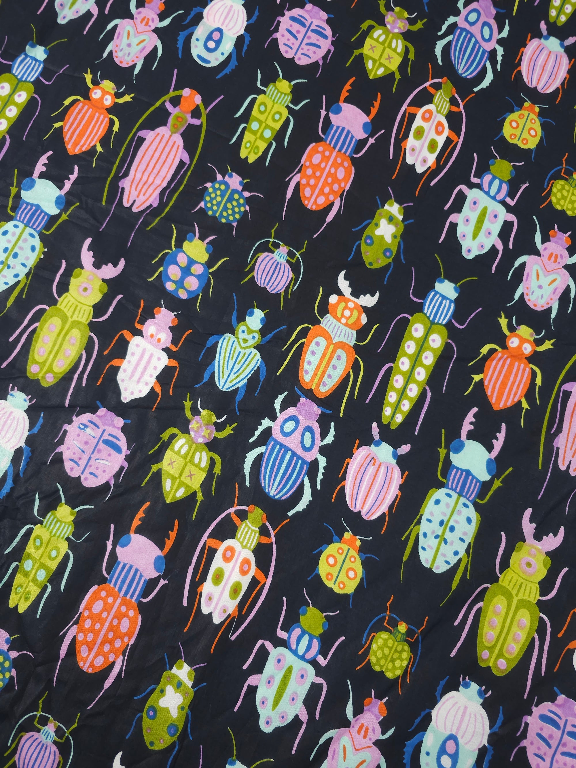 Animated Bugs Cambric Cotton