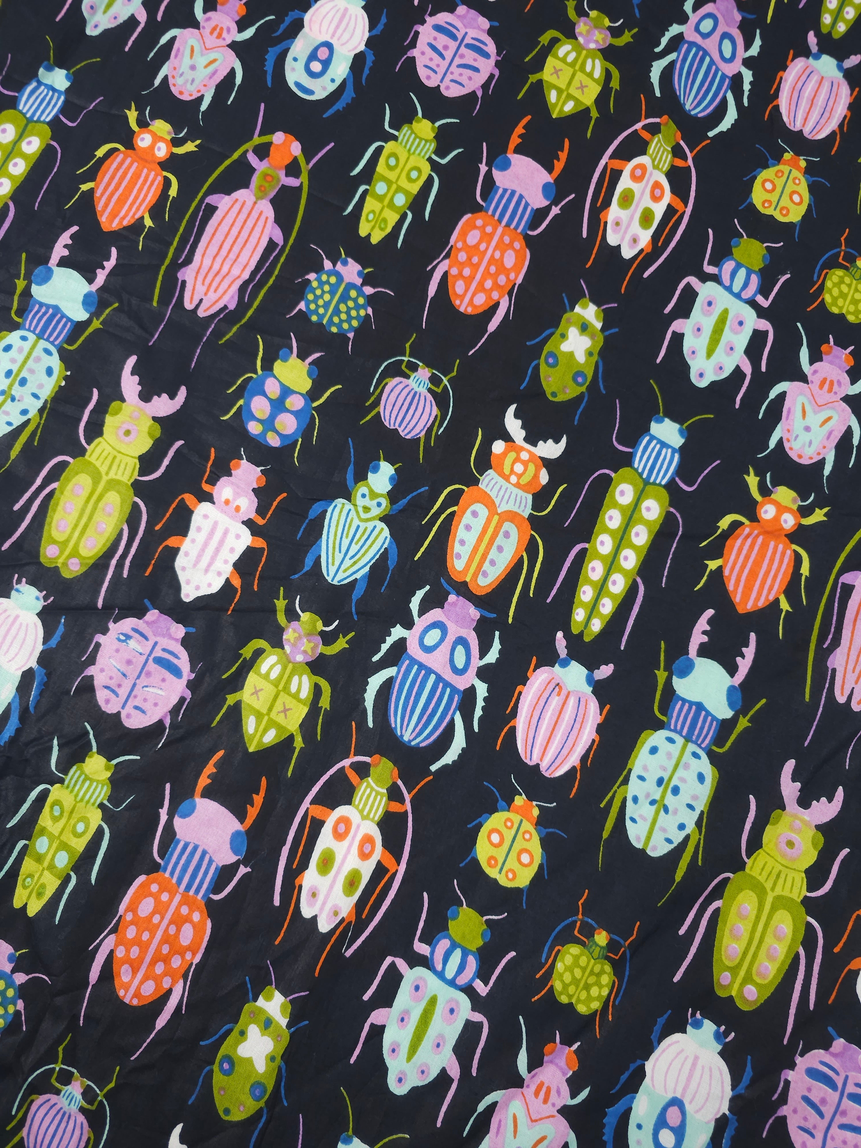 Animated Bugs Cambric Cotton
