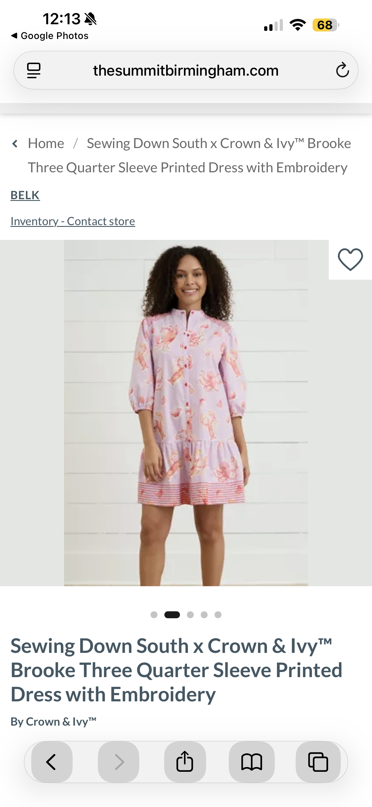Lilac Crab Lobster Cotton Poplin - Crown & Ivy