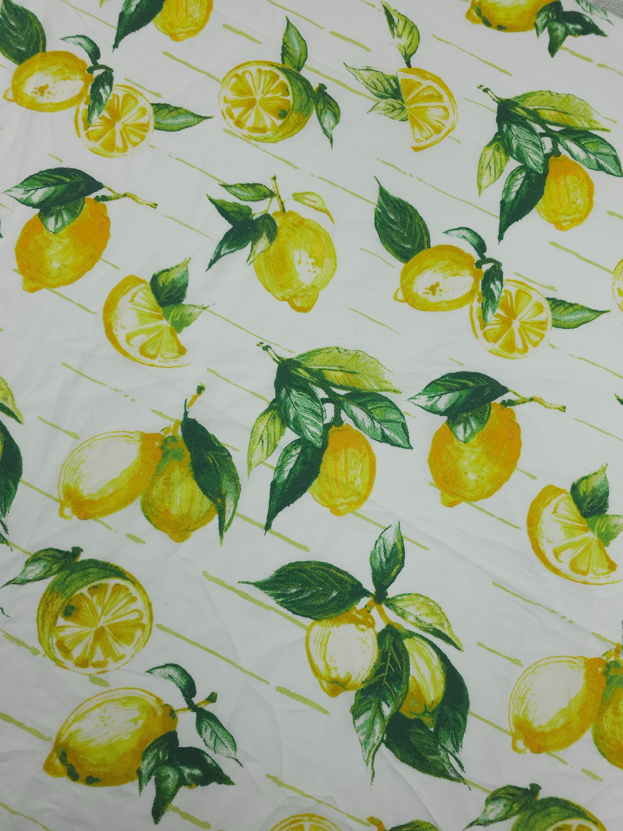 Retro Lemons Lightweight Cotton