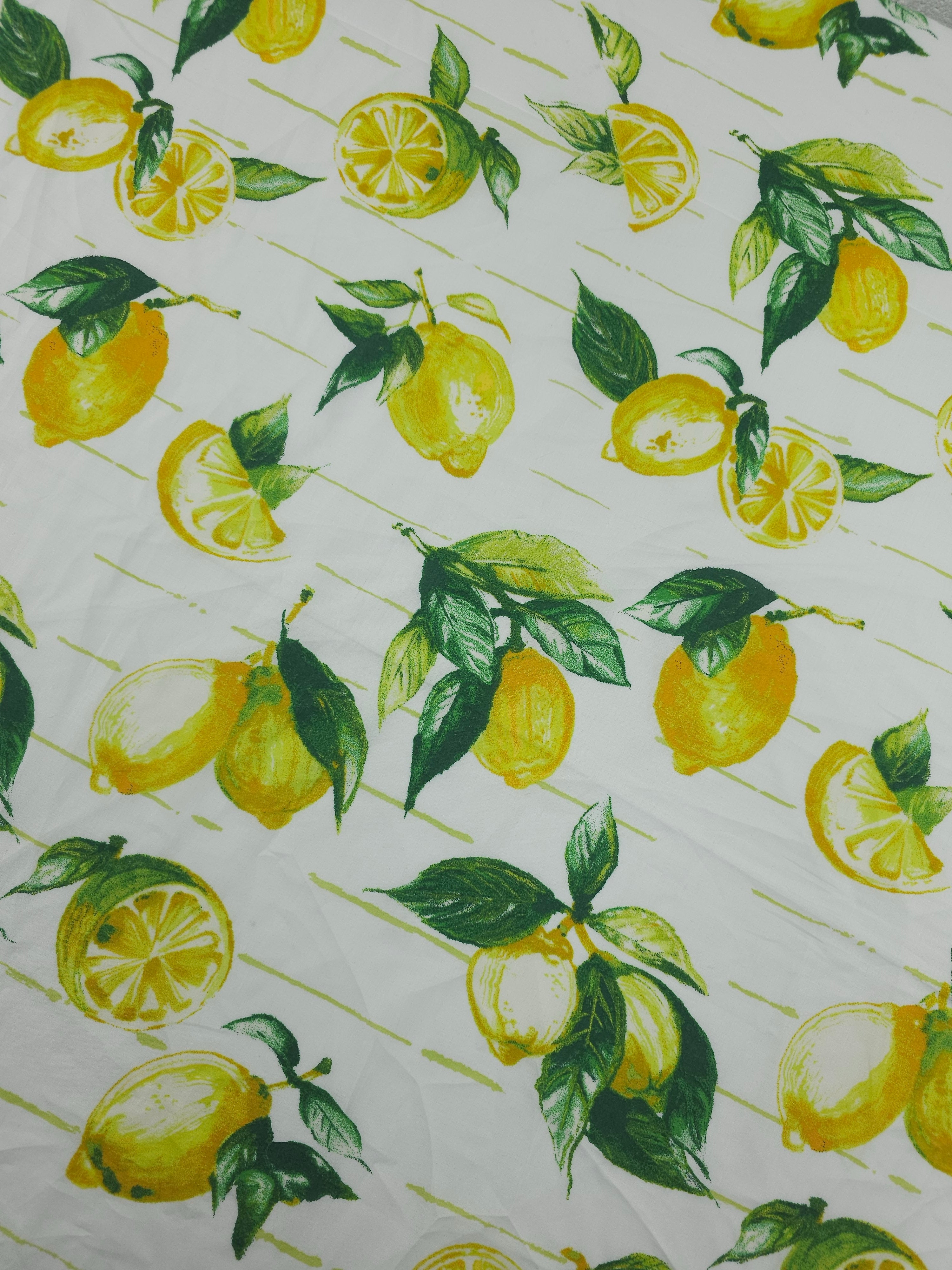 Retro Lemons Lightweight Cotton