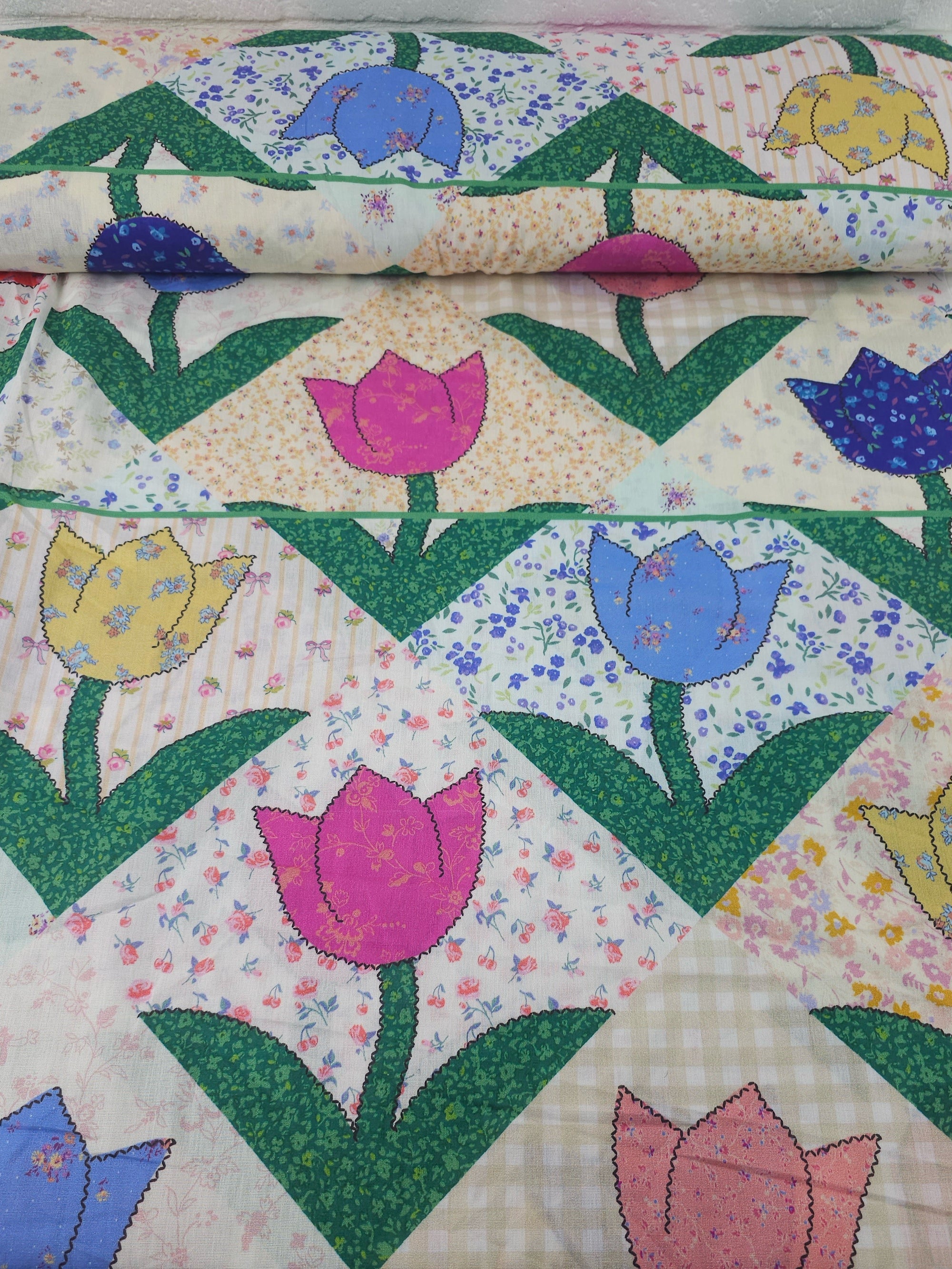 Renee Tulip Patchwork 100% Cotton 90”- Urban Outfitters *EXTRA WIDE*